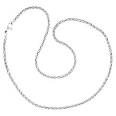 Rarely Seen, Handmade in Italy 18 Karat White Gold Neckchain