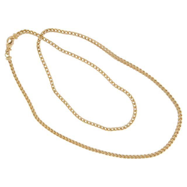 Vergano Woven Link Yellow Gold Necklace For Sale at 1stDibs | vergano ...
