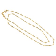 Rarely Seen Handmade in Italy 18 Karat Yellow Gold Twist Necklace