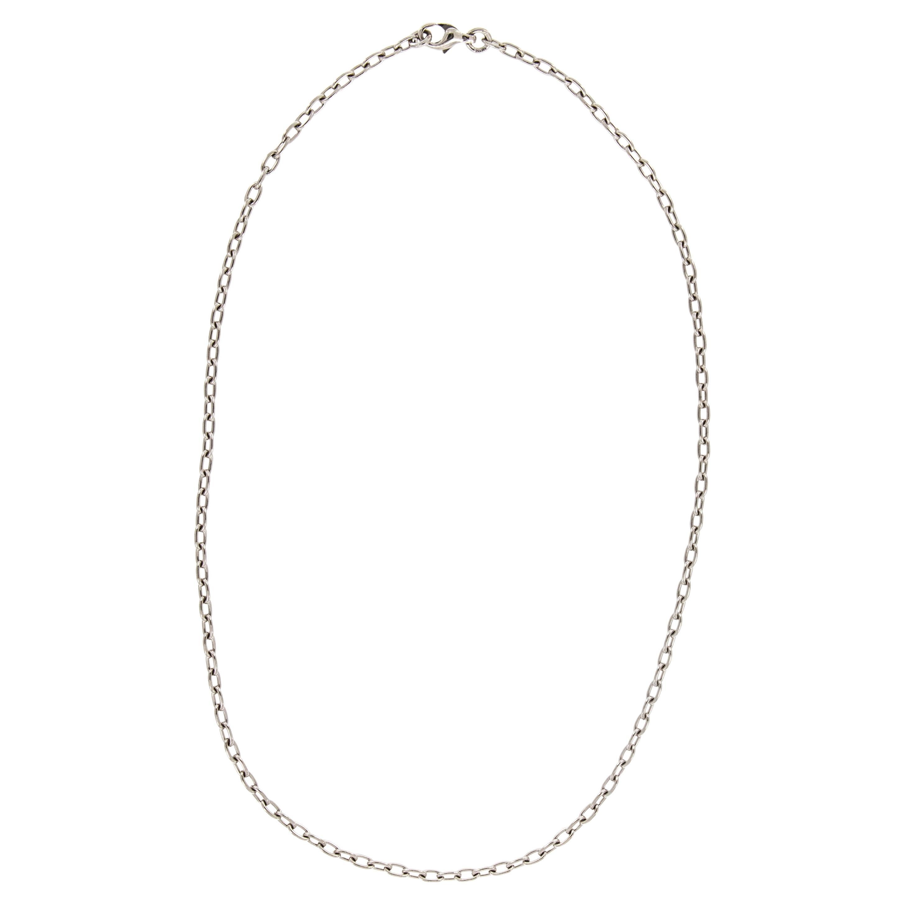 Rarely seen, Handmade Platinum Chain Necklace