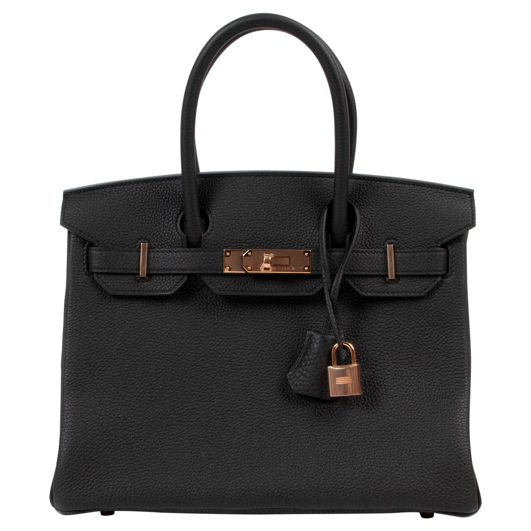 *RARE*Never Used Hermès Birkin 30 Black Togo RHW