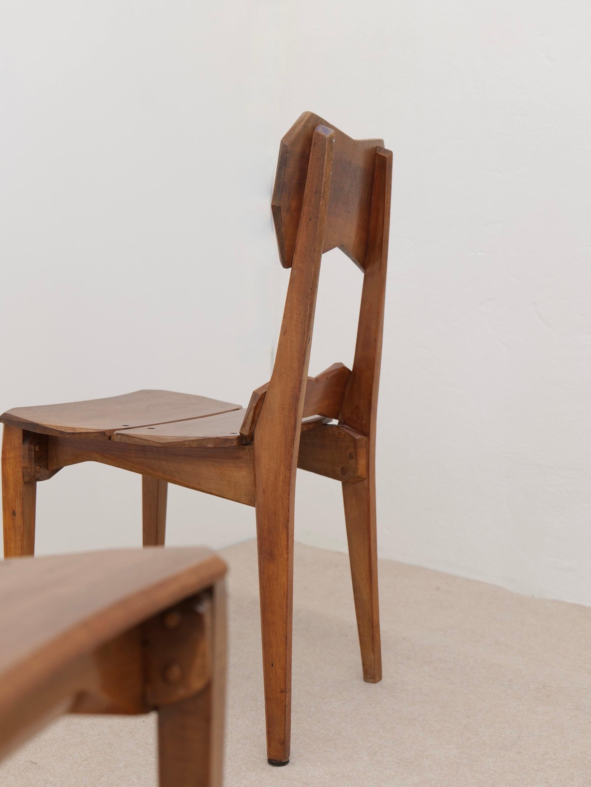 Seltene anthroposophische Stühle und Hocker von Paul Bay im Angebot 6