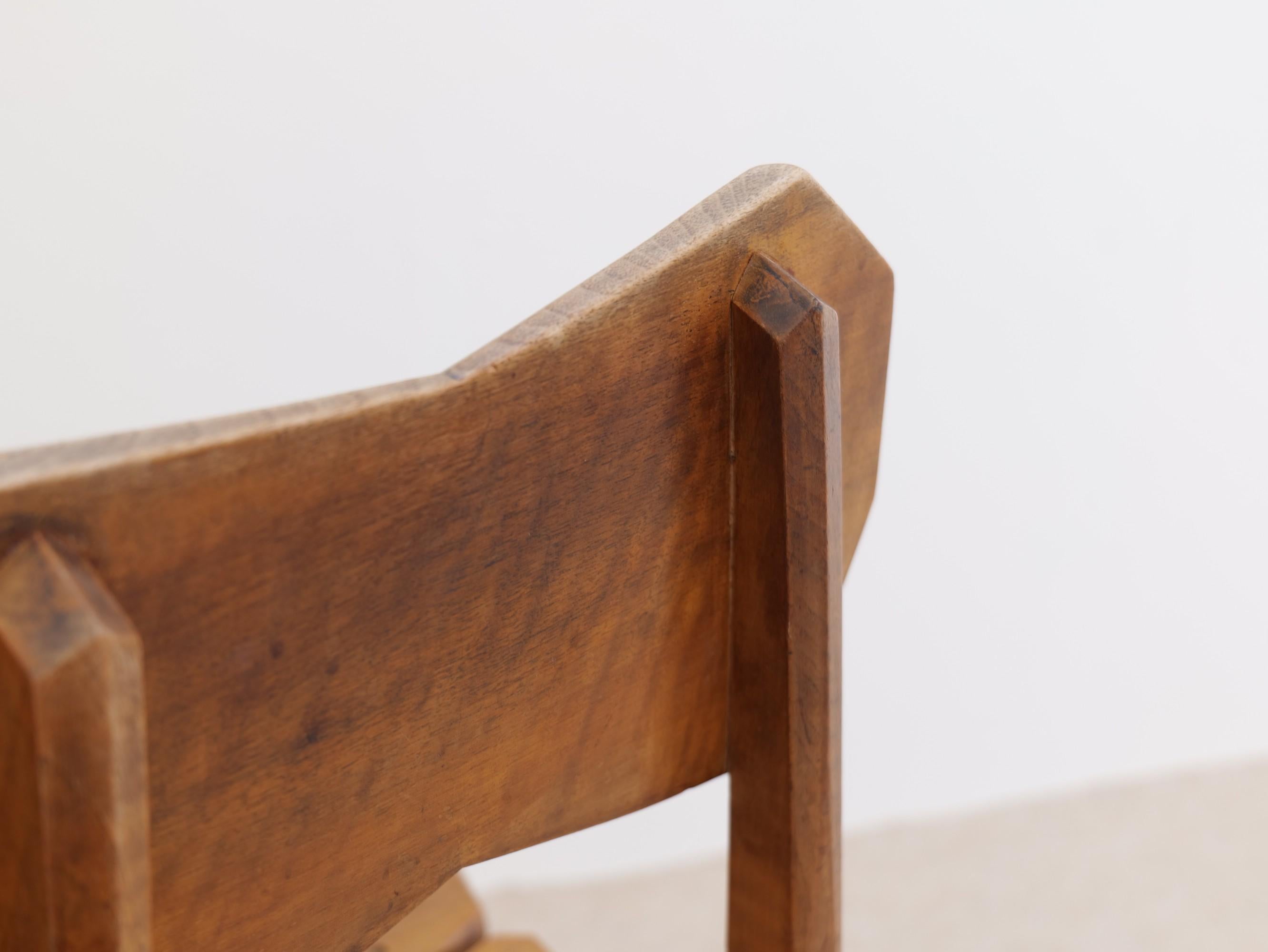 Seltene anthroposophische Stühle und Hocker von Paul Bay im Angebot 7