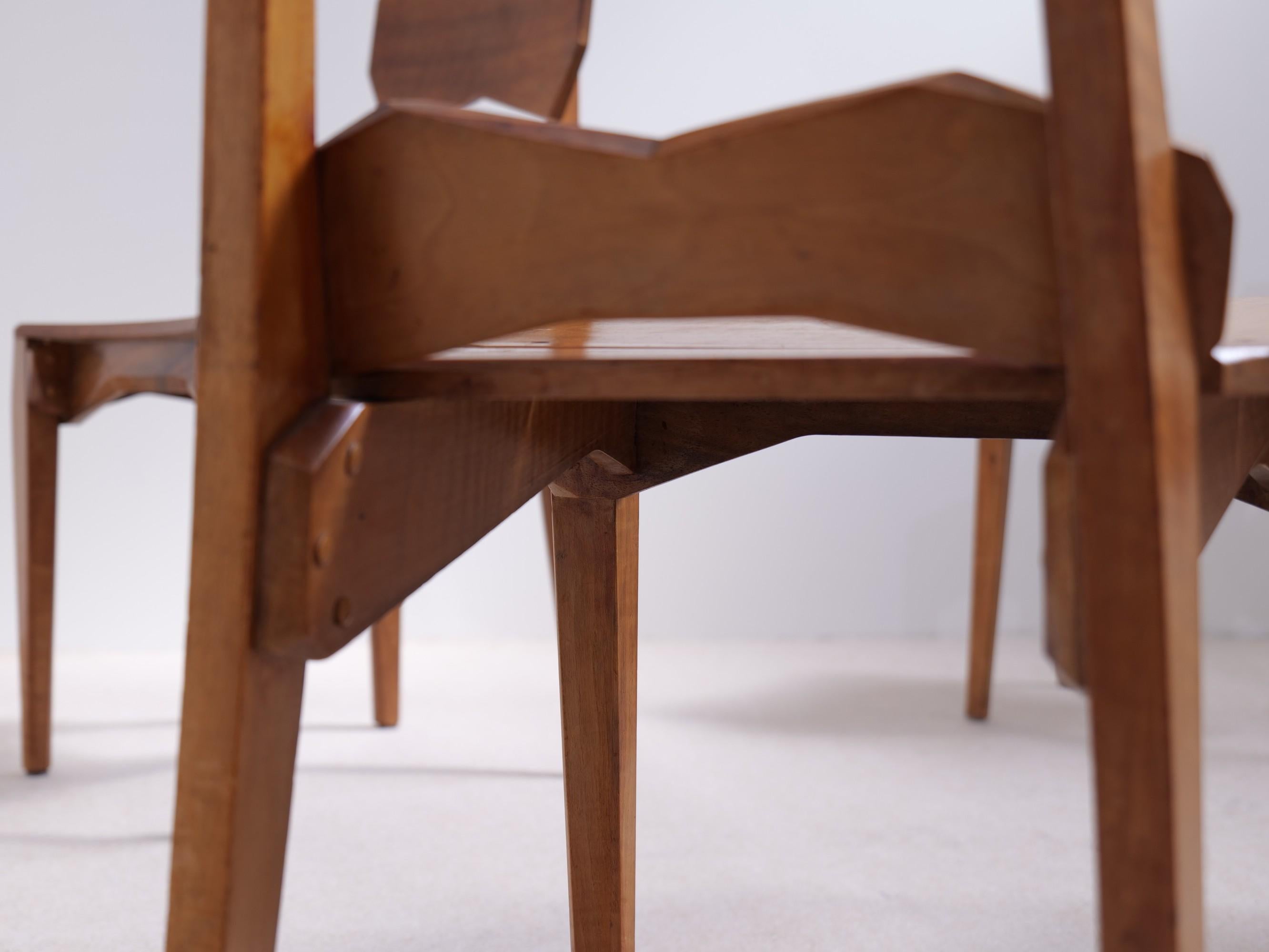 Seltene anthroposophische Stühle und Hocker von Paul Bay im Zustand „Gut“ im Angebot in Saarbrücken, DE