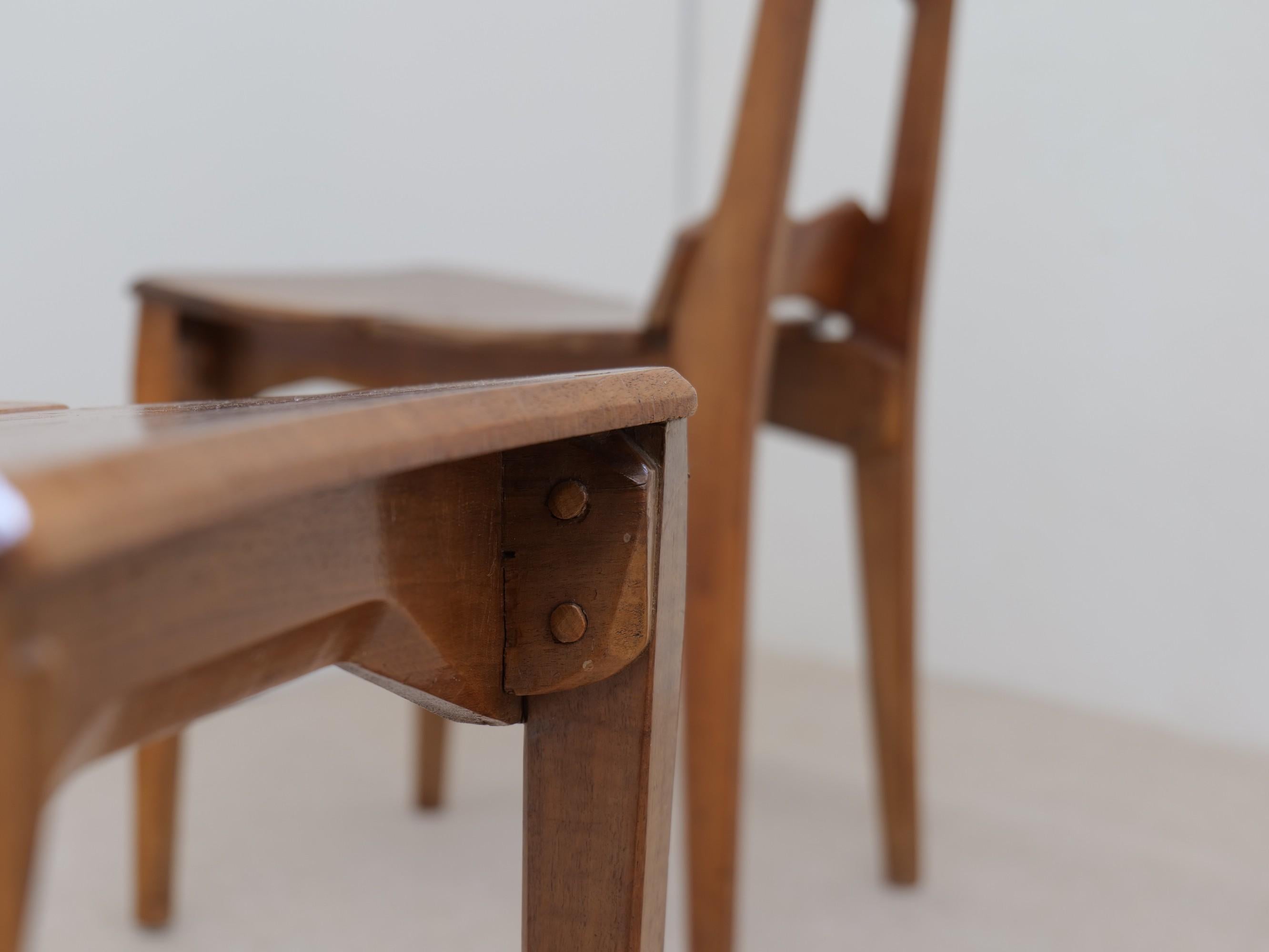 Seltene anthroposophische Stühle und Hocker von Paul Bay im Angebot 1