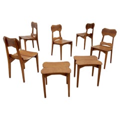 rarer set anthroposophical chairs and stools by Paul Bay