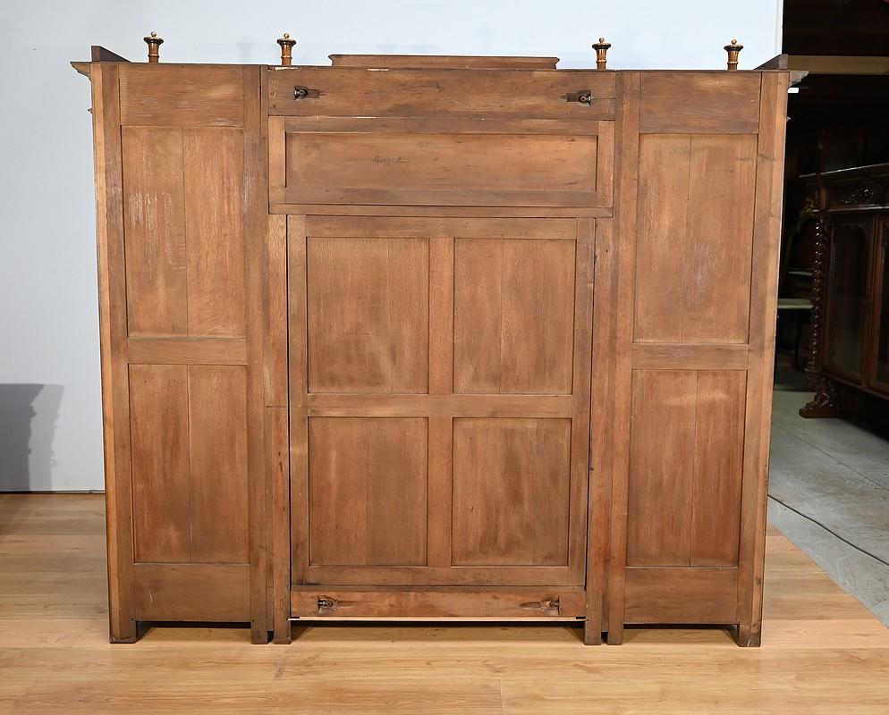 Seltenes italienisches Arbeitszimmer und Schreibtisch aus Nussbaum im Renaissance-Stil - 1900 im Angebot 2