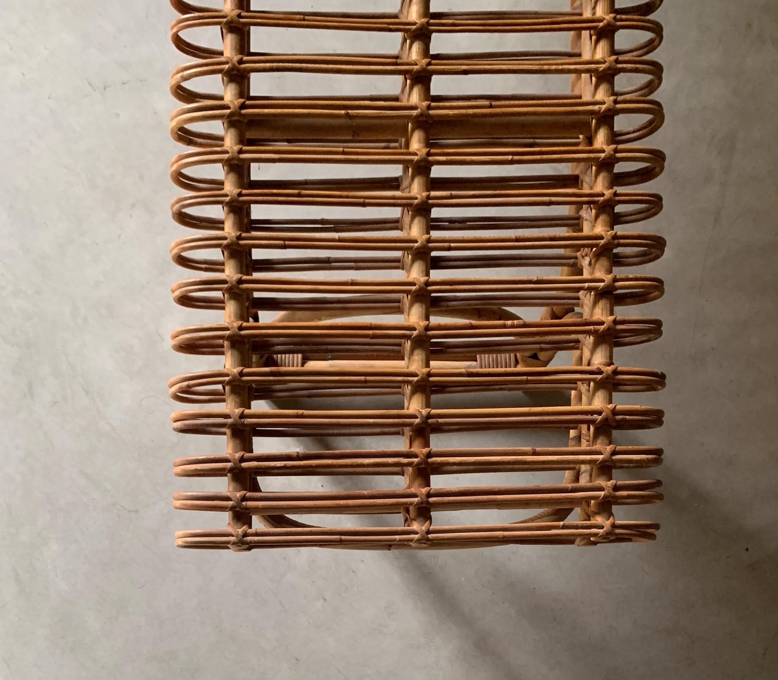 Rarest and Documented Rattan Bench by Joaquim Belsa, Spain, 1962 1