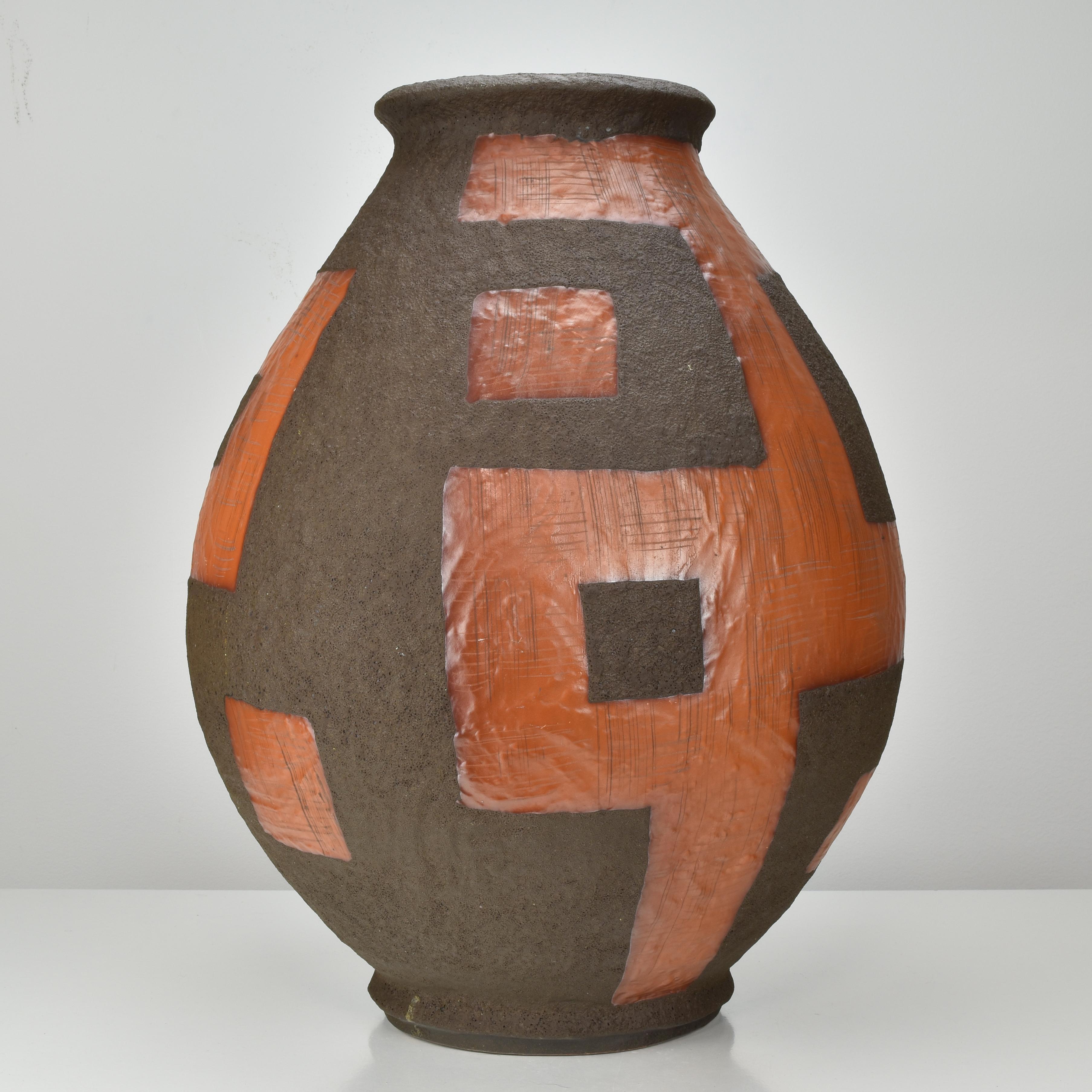 Mid-Century moderno Rarest Carstens Ceramic Floor Vase by Gerda Heukeroth & Heinz Siery WGP Pottery in vendita