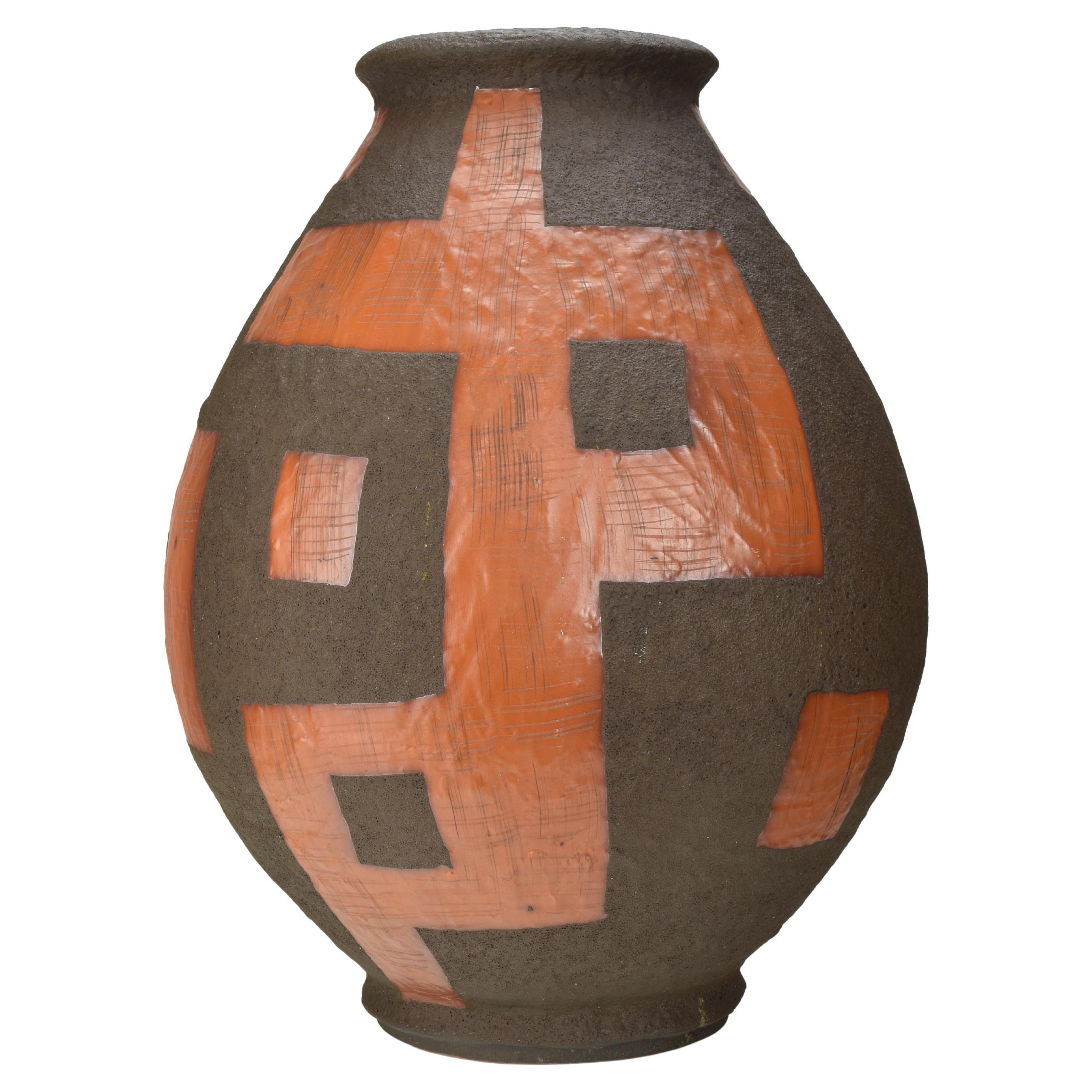 Rarest Carstens Ceramic Floor Vase by Gerda Heukeroth 
Heinz Siery WGP Pottery in vendita