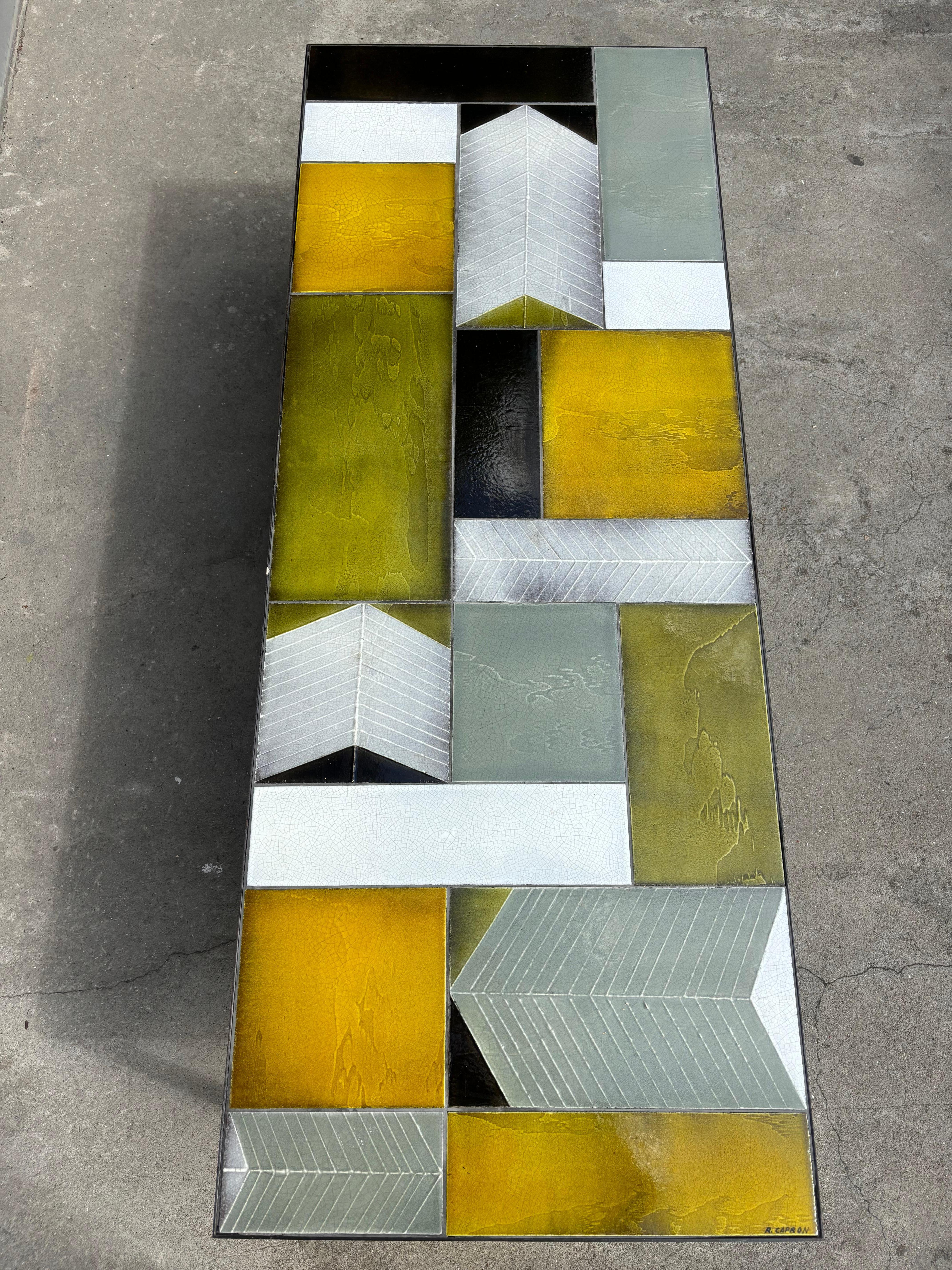 Rarest coffee table by Roger Capron en venta 9