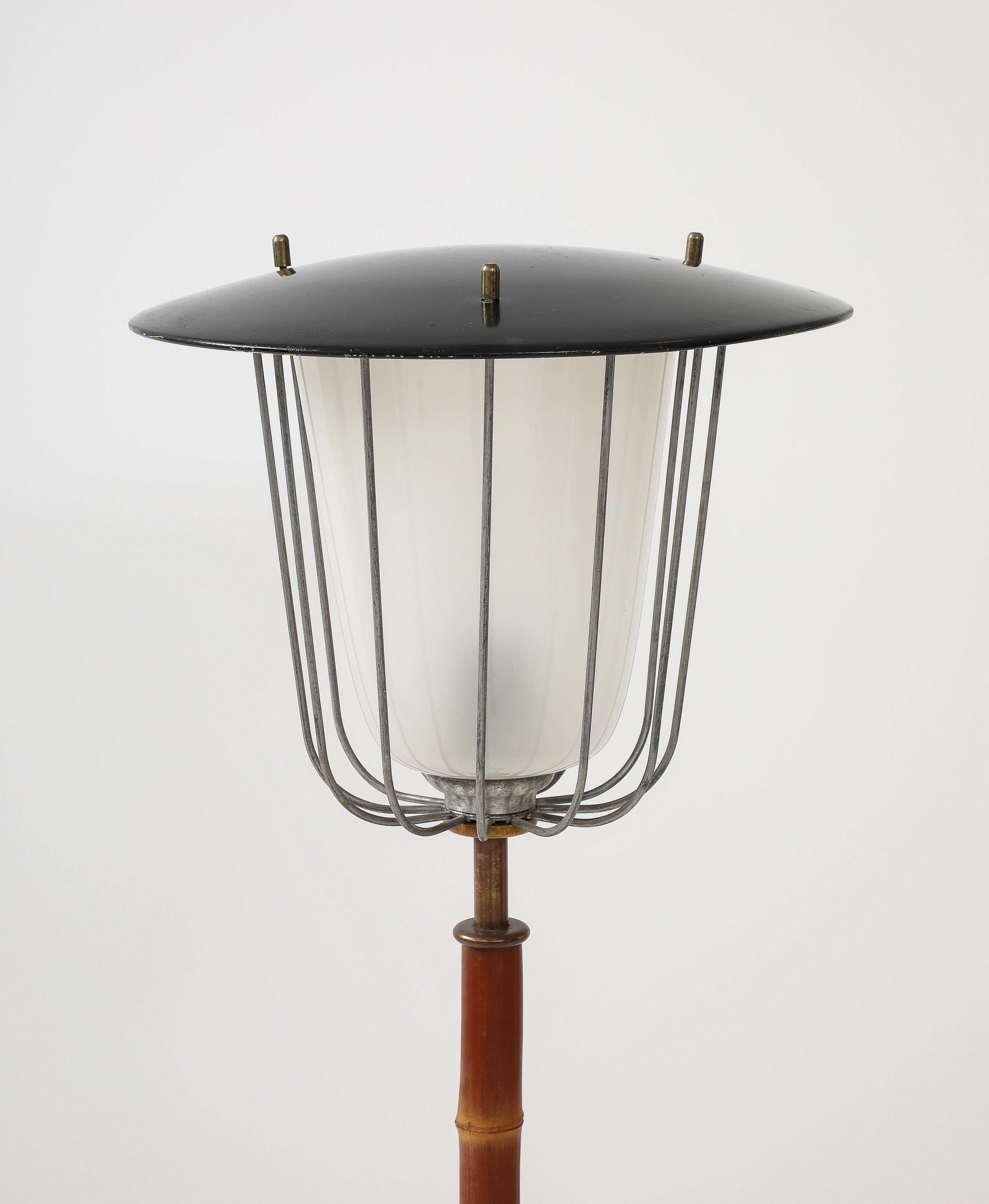 Seltenste Kalmar Bambus Stehlampe n°2081 - Österreich 1960er Jahre im Angebot 6