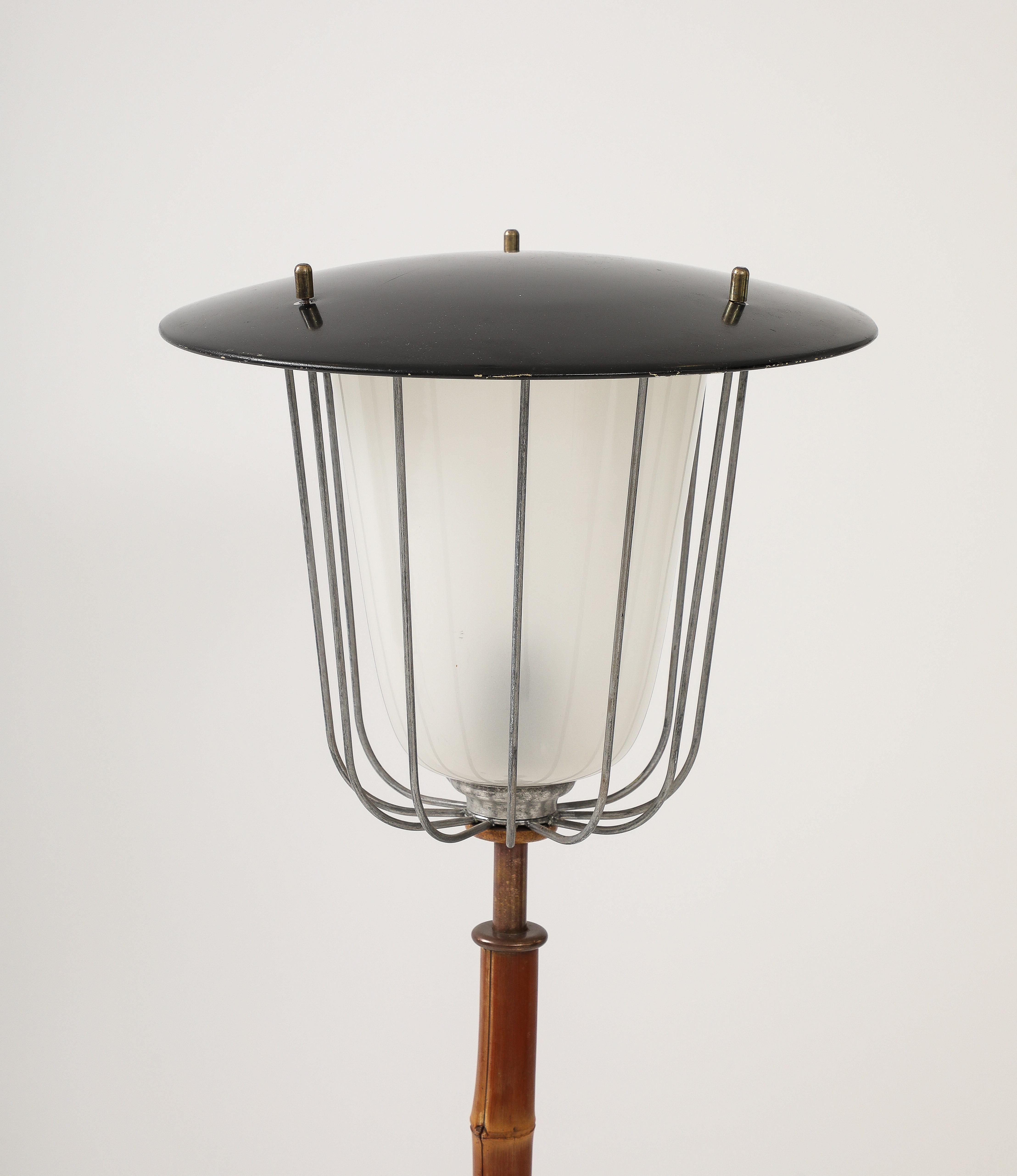 Seltenste Kalmar Bambus Stehlampe n°2081 - Österreich 1960er Jahre im Angebot 11