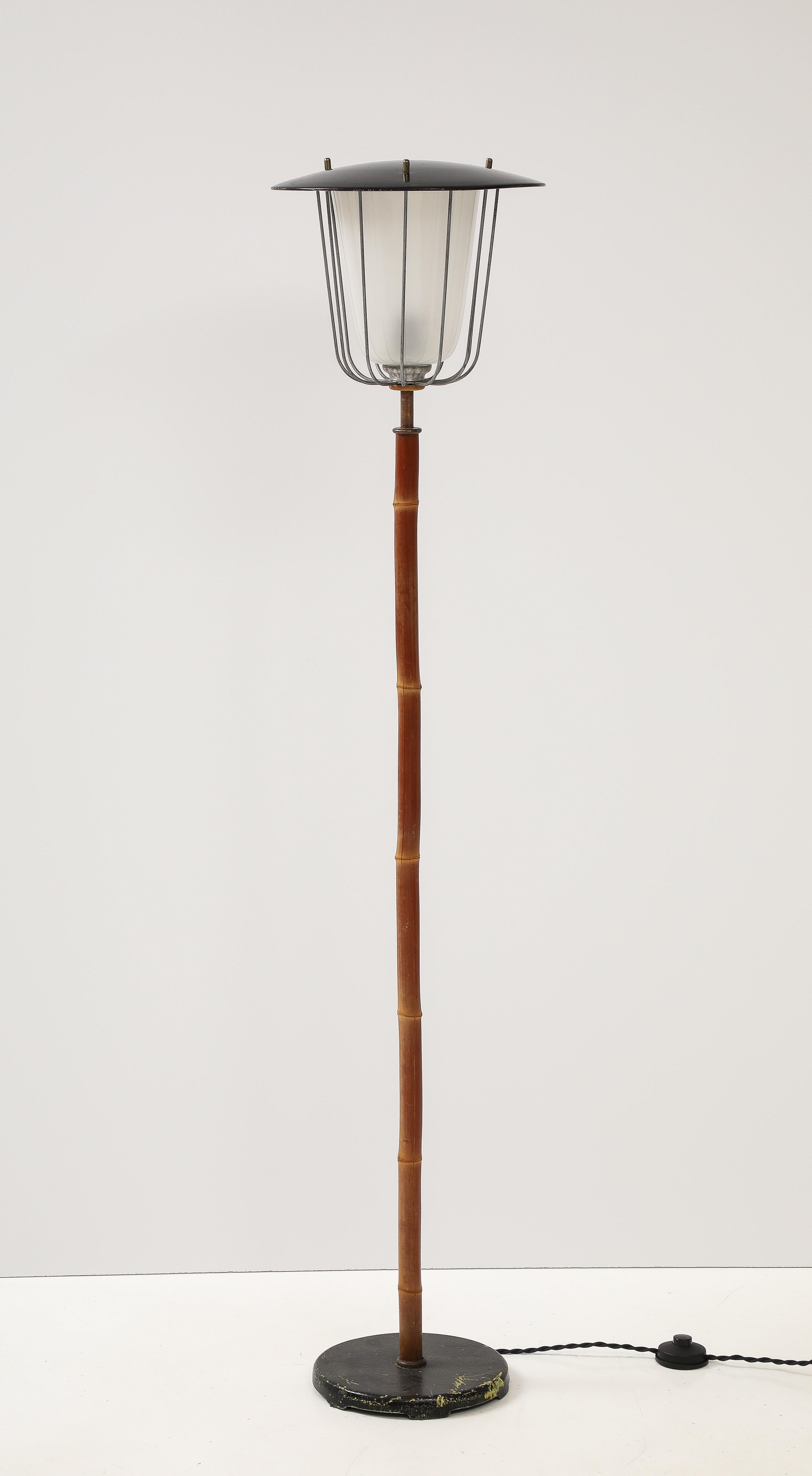 Rarest Kalmar Bamboo Floor Lamp n°2081 - Austria 1960's In Fair Condition For Sale In New York, NY