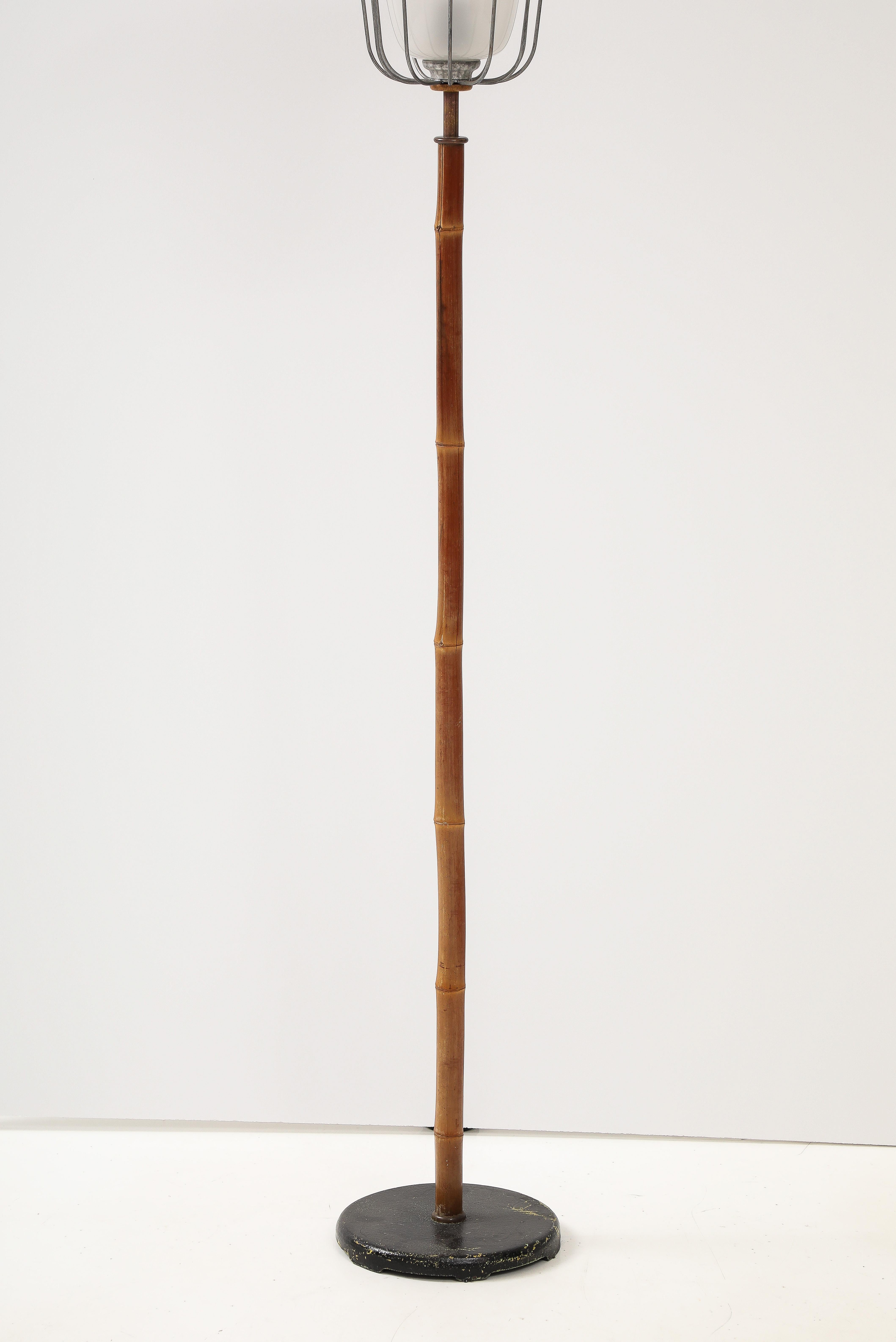 Rare lampadaire en bambou Kalmar n°2081 - Autriche 1960's en vente 2