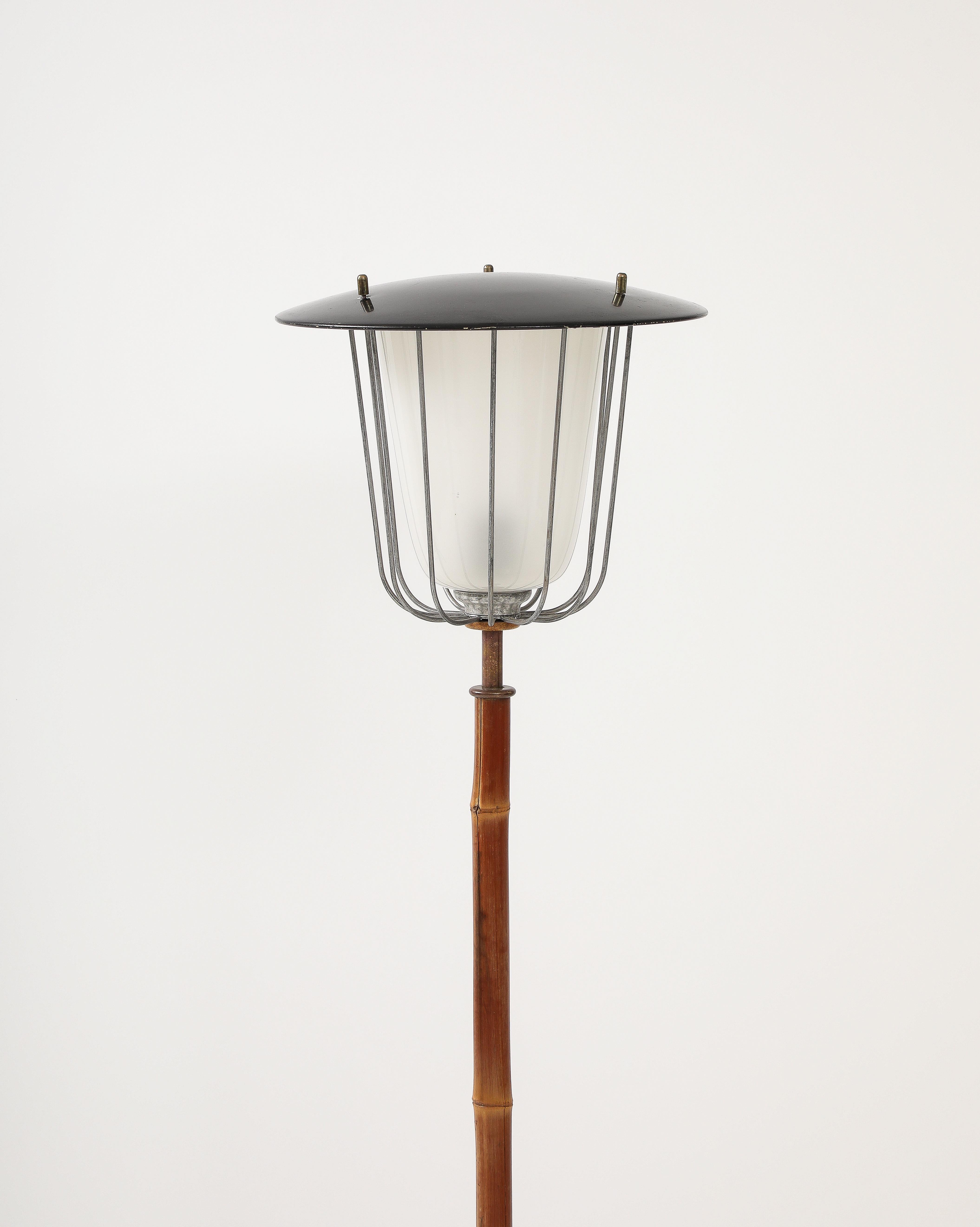 Seltenste Kalmar Bambus Stehlampe n°2081 - Österreich 1960er Jahre im Angebot 3