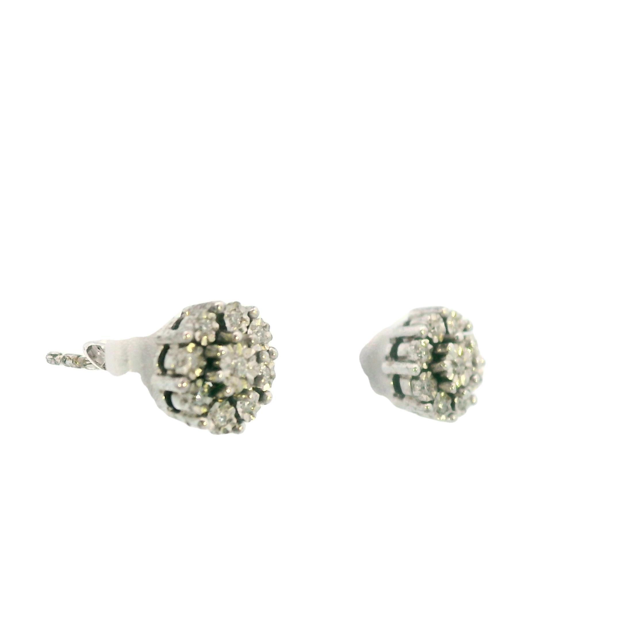 Rarest Rainbow Collection Diamant-Cluster-Ohrstecker .925 Sterling im Angebot 2