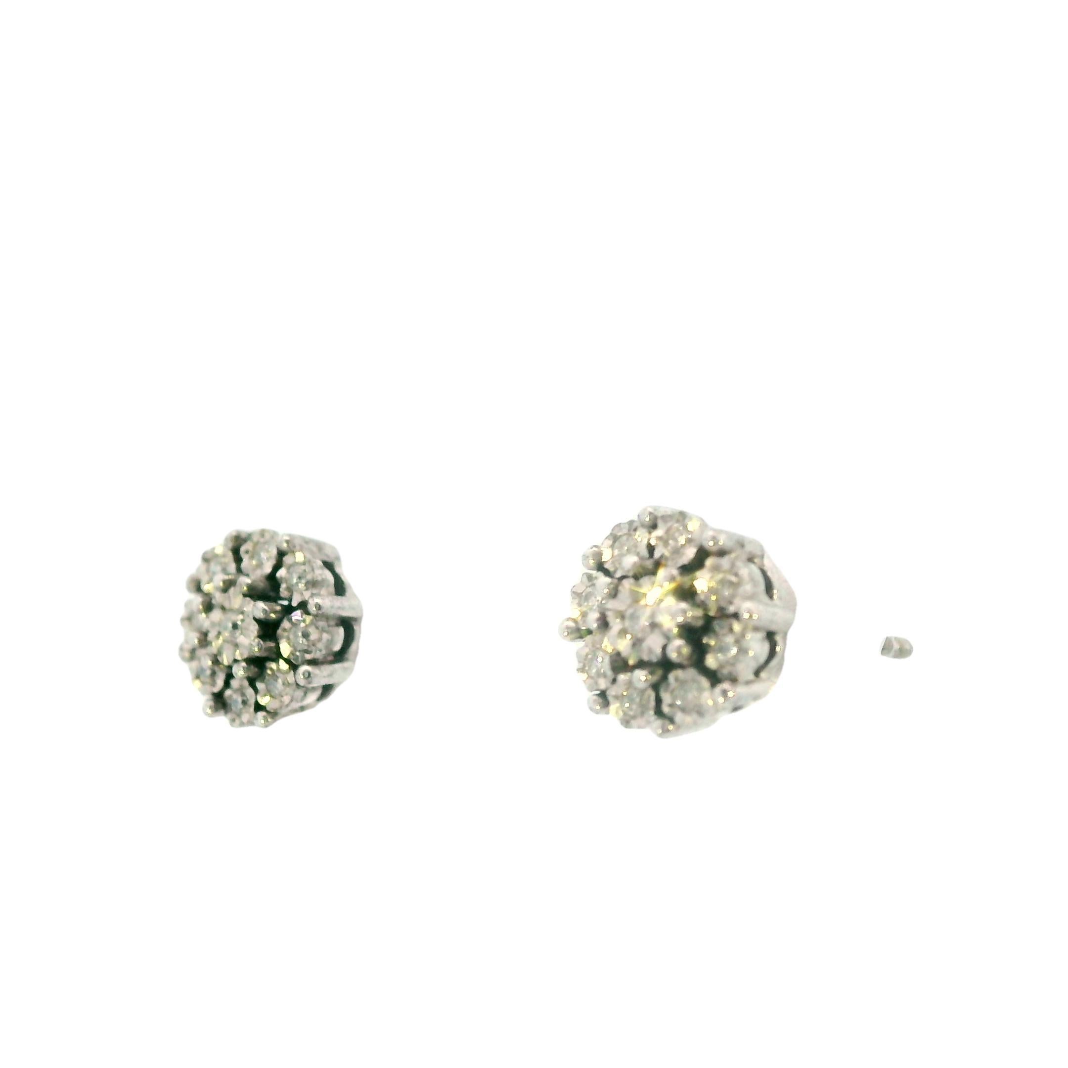 Rarest Rainbow Collection Diamant-Cluster-Ohrstecker .925 Sterling im Angebot 3