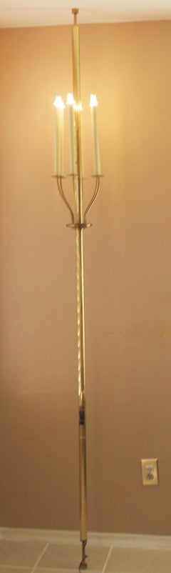 Rarest Stiffel Mid Century Modern Tommi Parzinger Tension Pole Lamp 9ft Sputnik