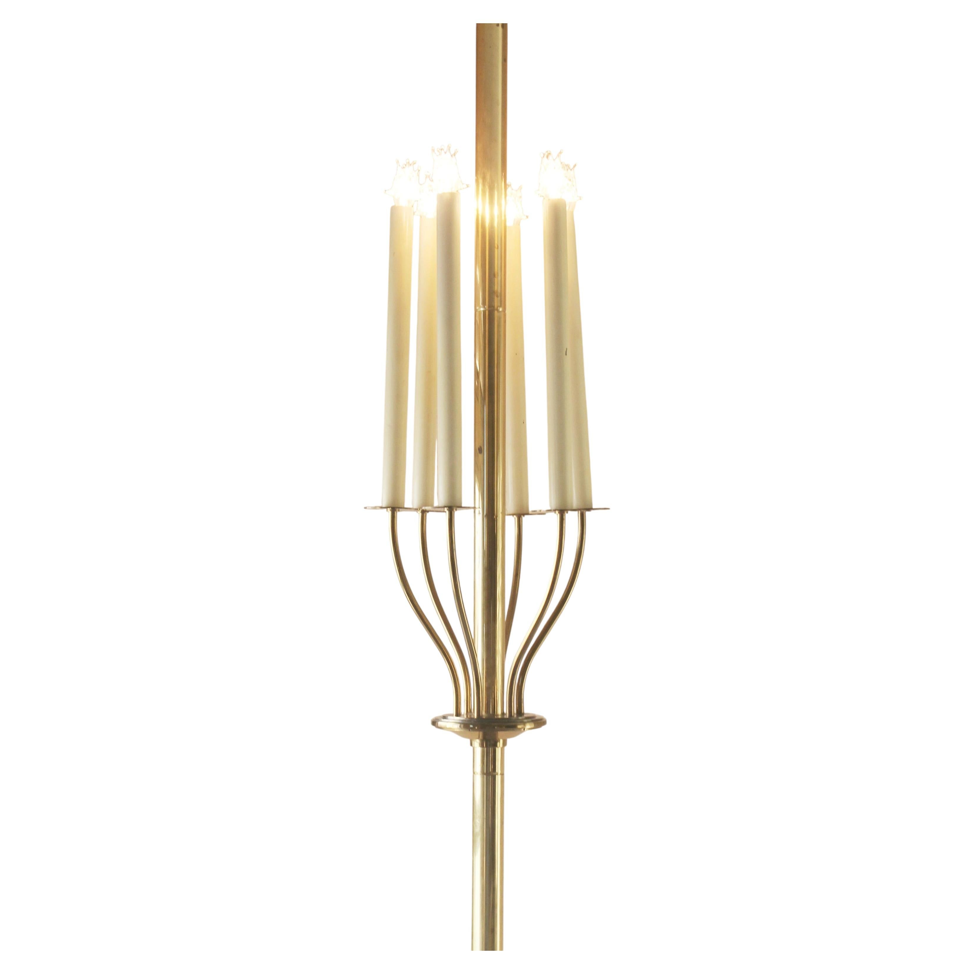 Rarest Stiffel Mid Century Modern Tommi Parzinger Tension Pole Lamp 9ft Sputnik