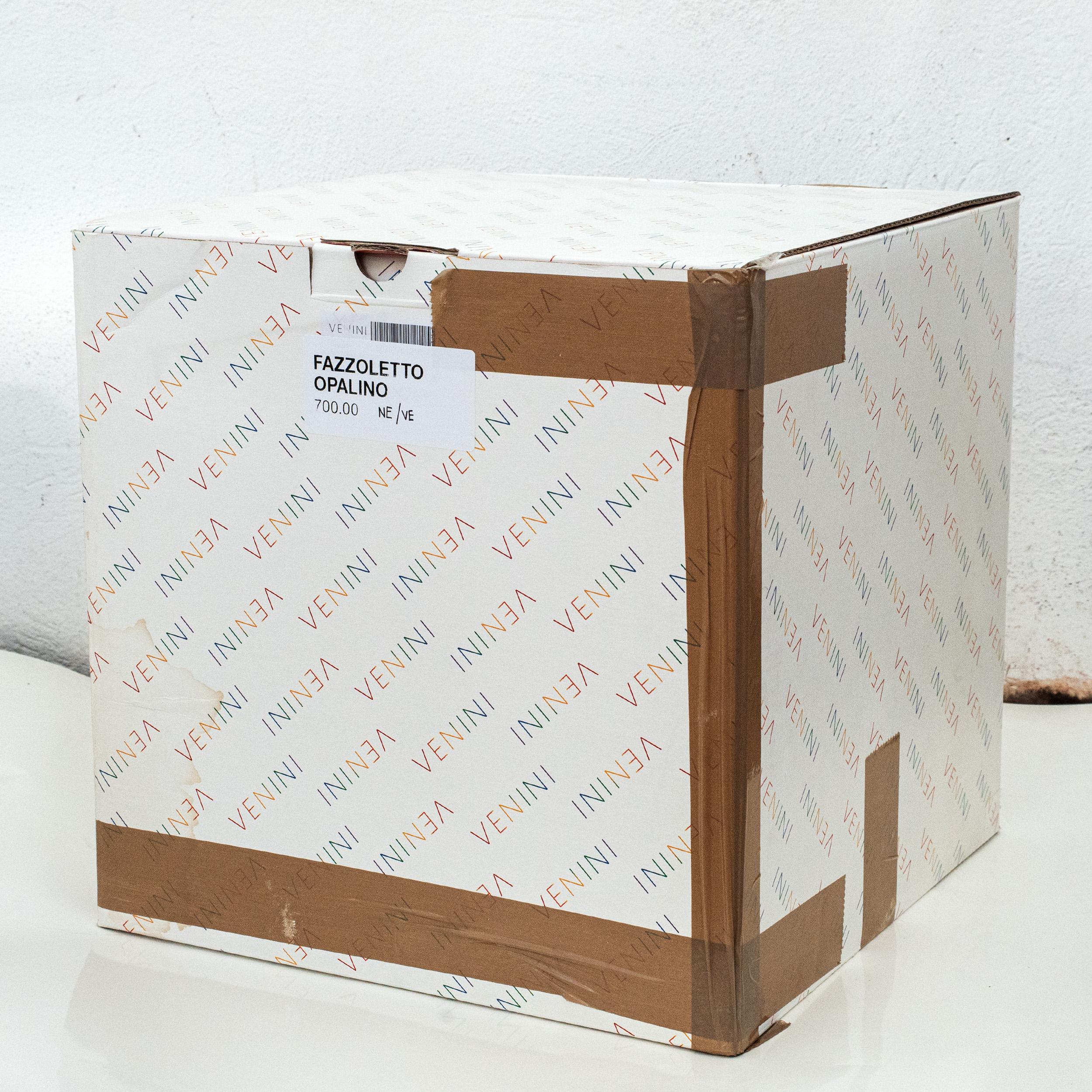 Rarissimo vaso Venini Fazzoletto Black and Green Murano Glass, firmato 2009 in vendita 1