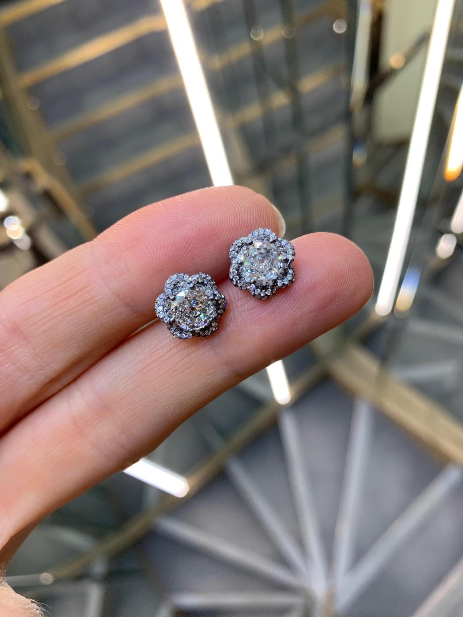 pave diamond earrings