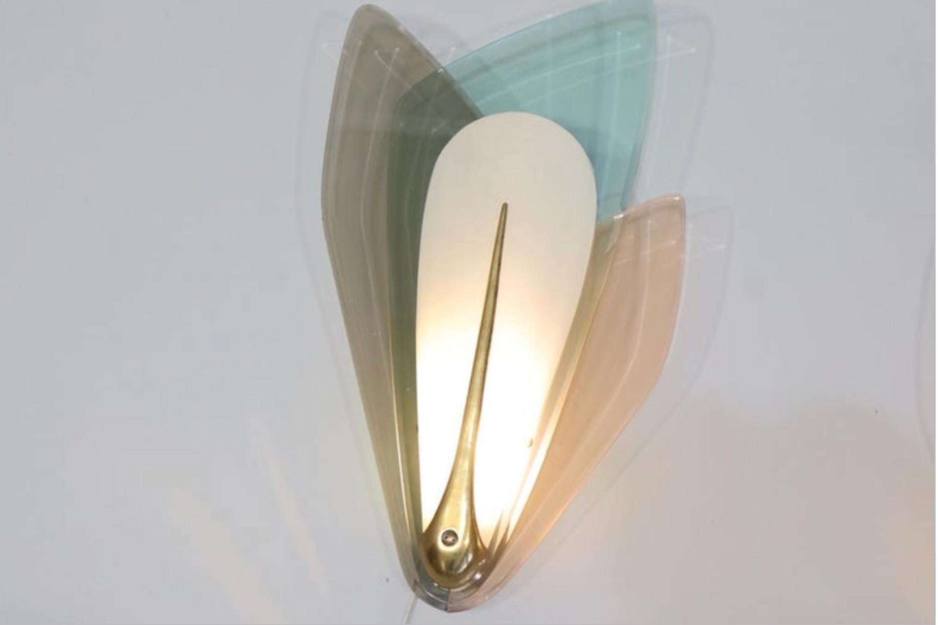 Couple rare  appliques d'extérieur design Max Ingrand pour Fontana Arte 1950s en vente 4