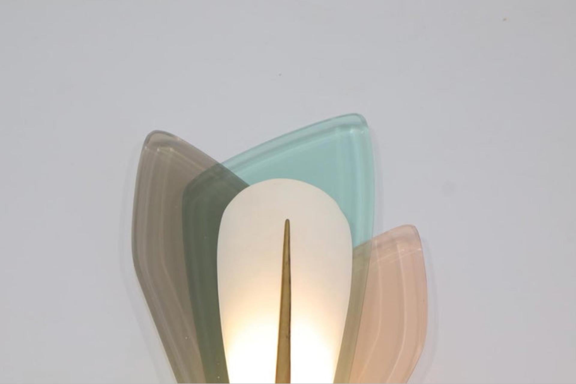 Couple rare  appliques d'extérieur design Max Ingrand pour Fontana Arte 1950s en vente 5