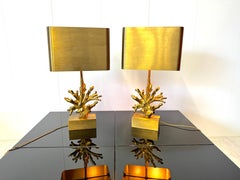Very rare pair of table lamps, Maison Charles et Fils, France, 1960s