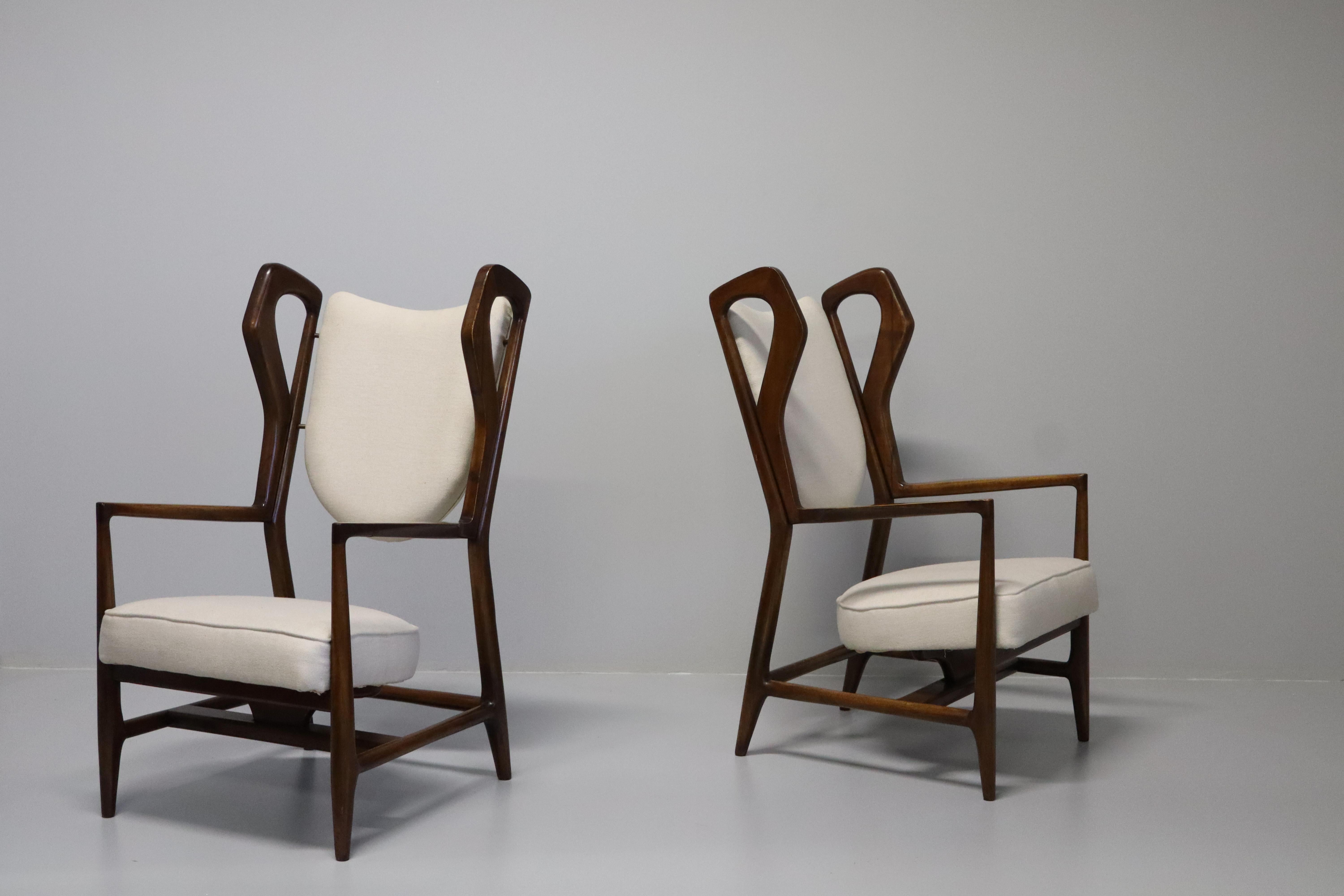Très rare paire de fauteuils 'Triennale' de Gio Ponti pour I.S.A. Bergamo  en vente 4