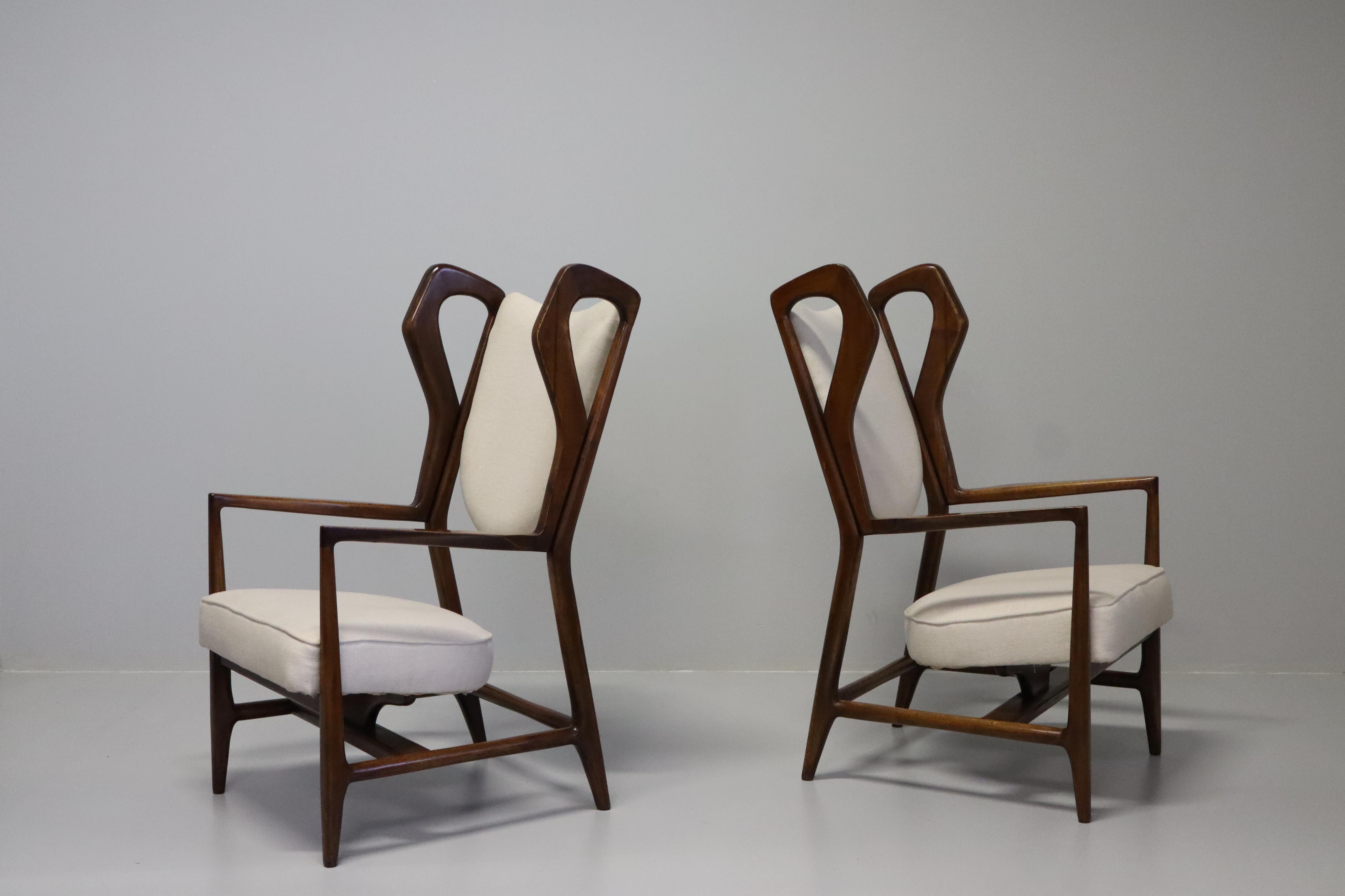 Très rare paire de fauteuils 'Triennale' de Gio Ponti pour I.S.A. Bergamo  en vente 5