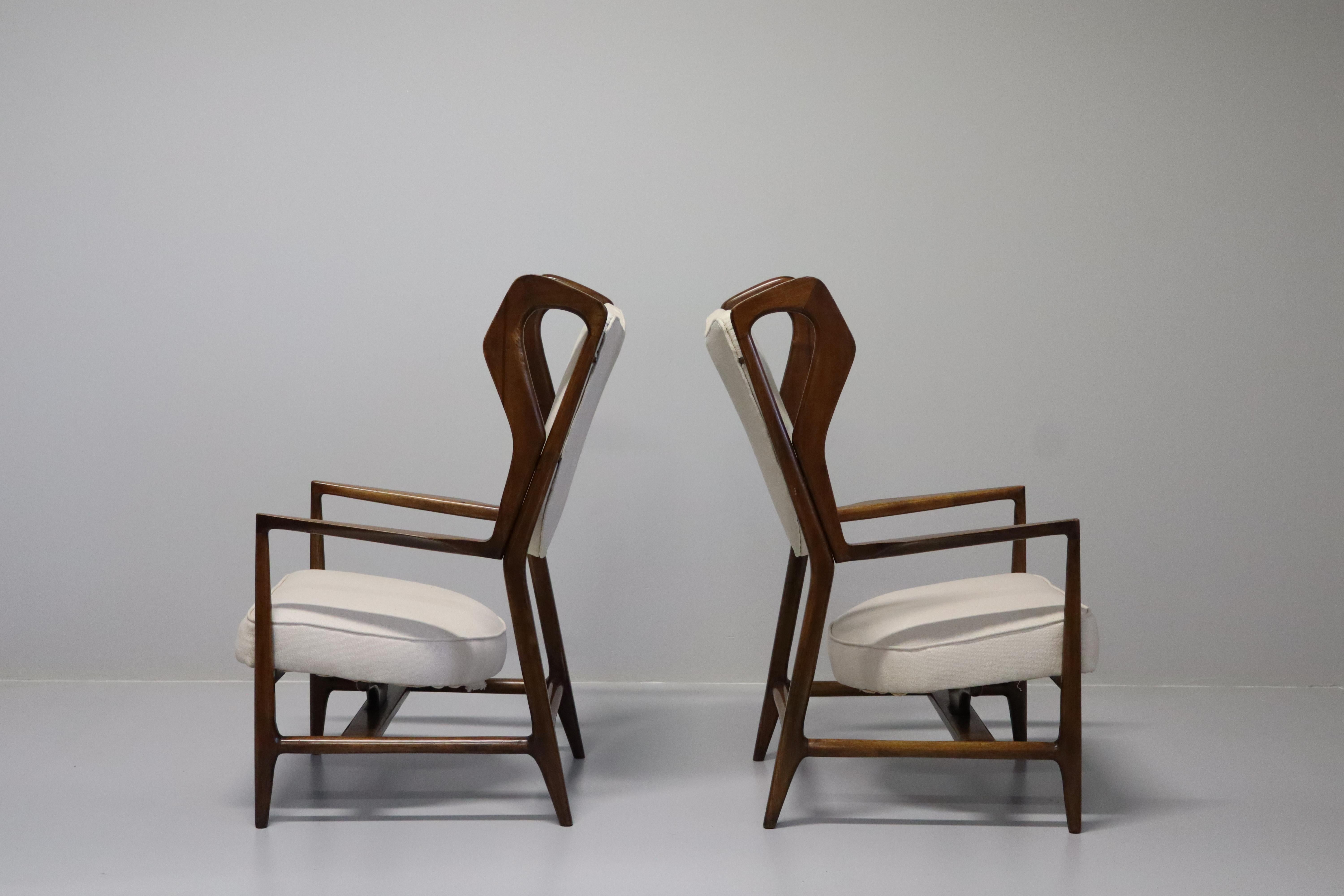 Italian Très rare paire de fauteuils 'Triennale' de Gio Ponti pour I.S.A. Bergamo  en vente