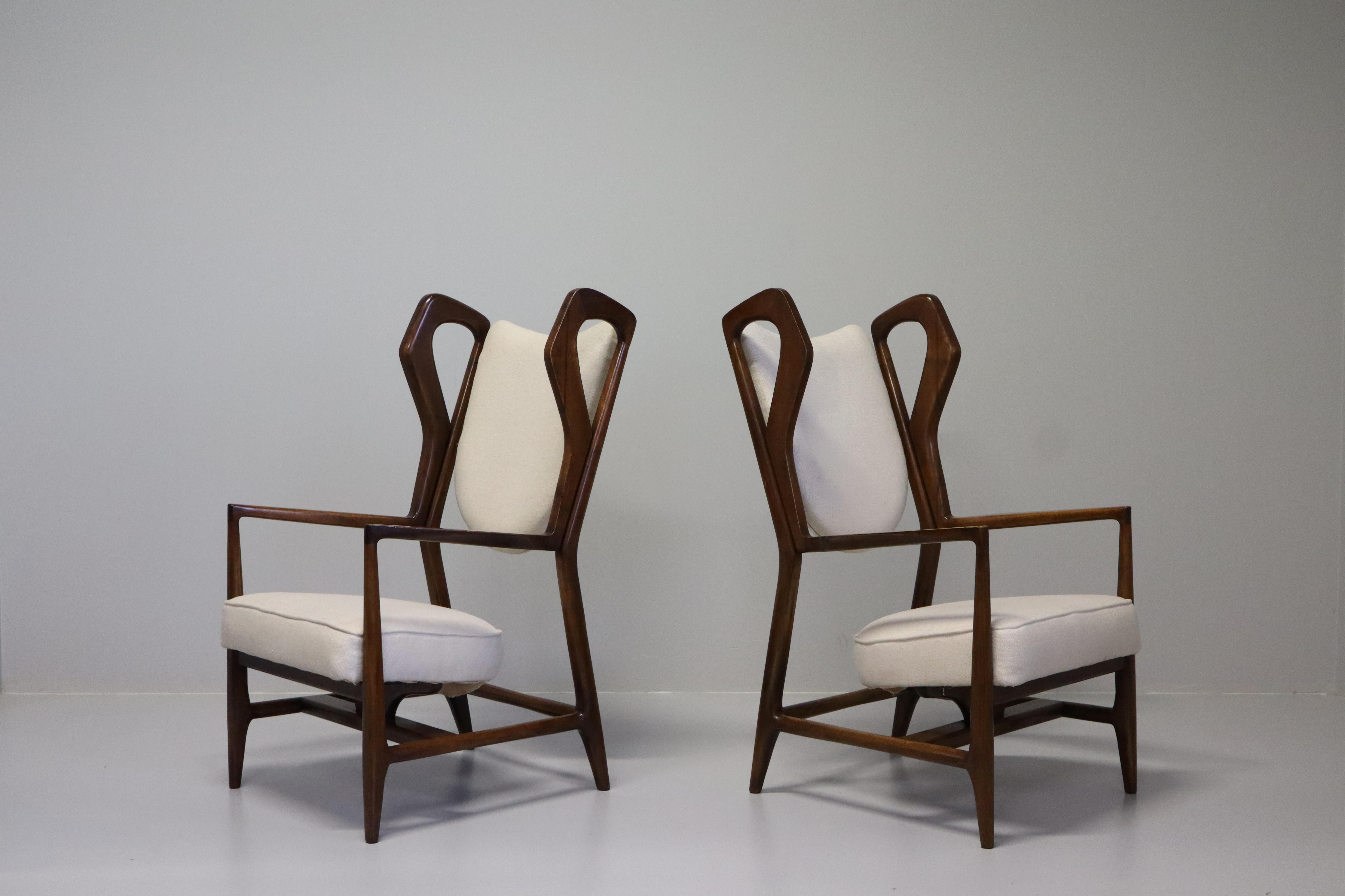 Très rare paire de fauteuils 'Triennale' de Gio Ponti pour I.S.A. Bergamo  Excellent état - En vente à Rovereta, SM