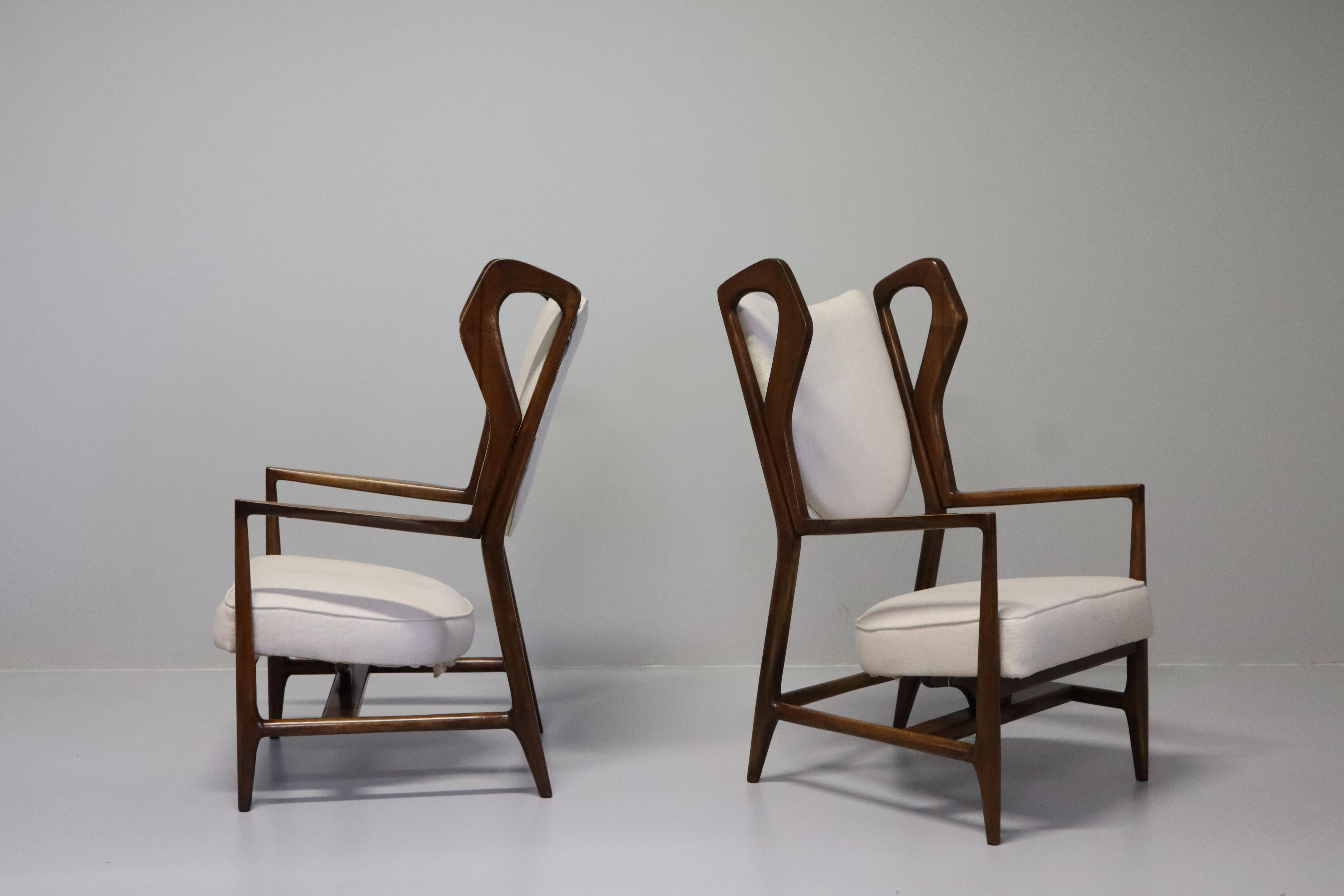 Très rare paire de fauteuils 'Triennale' de Gio Ponti pour I.S.A. Bergamo  en vente 1