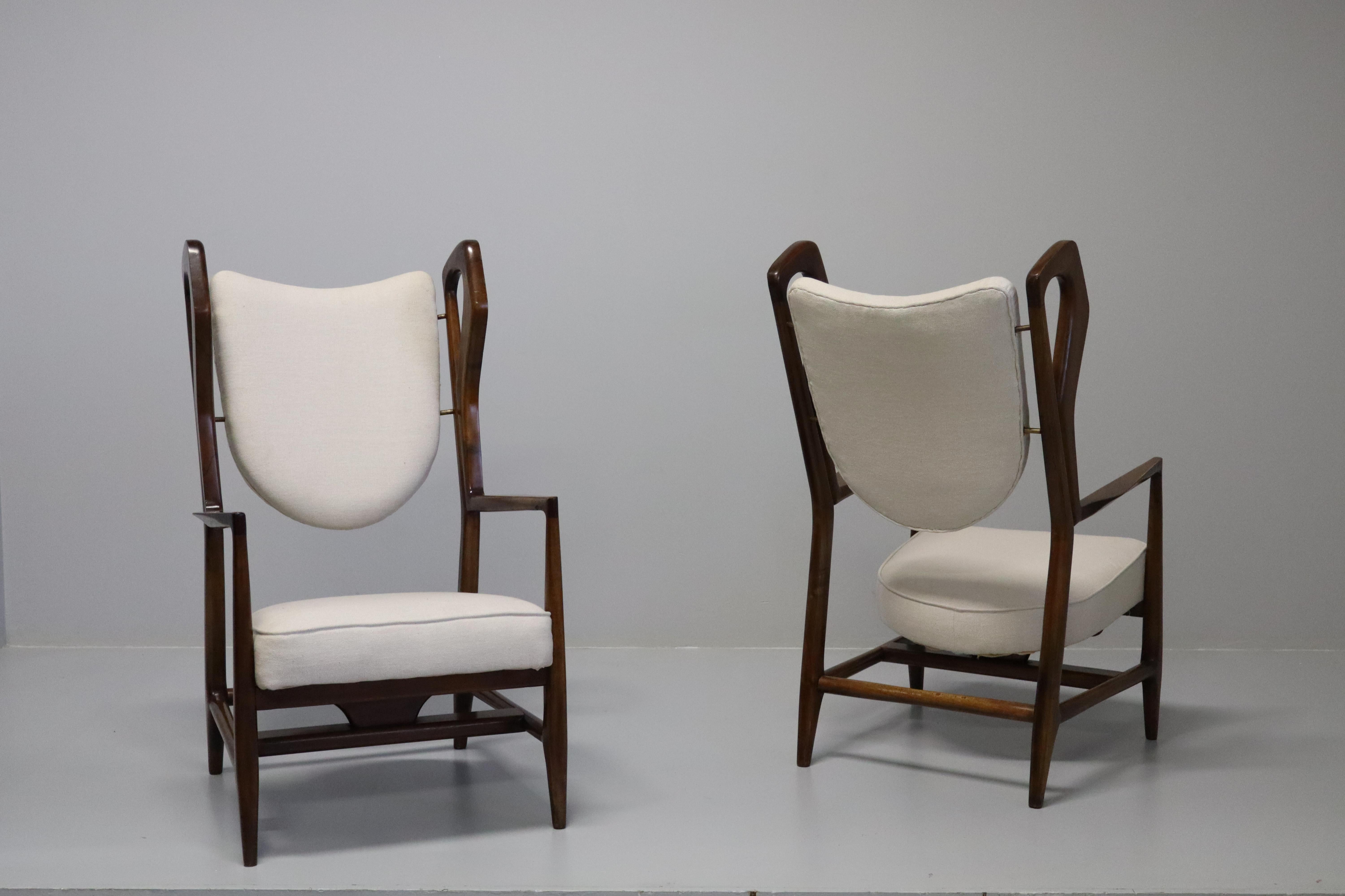 Très rare paire de fauteuils 'Triennale' de Gio Ponti pour I.S.A. Bergamo  en vente 2
