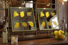 Very Rare Pair of Vintage Mirrors LEMON SODA - Pop Art Original 1970s