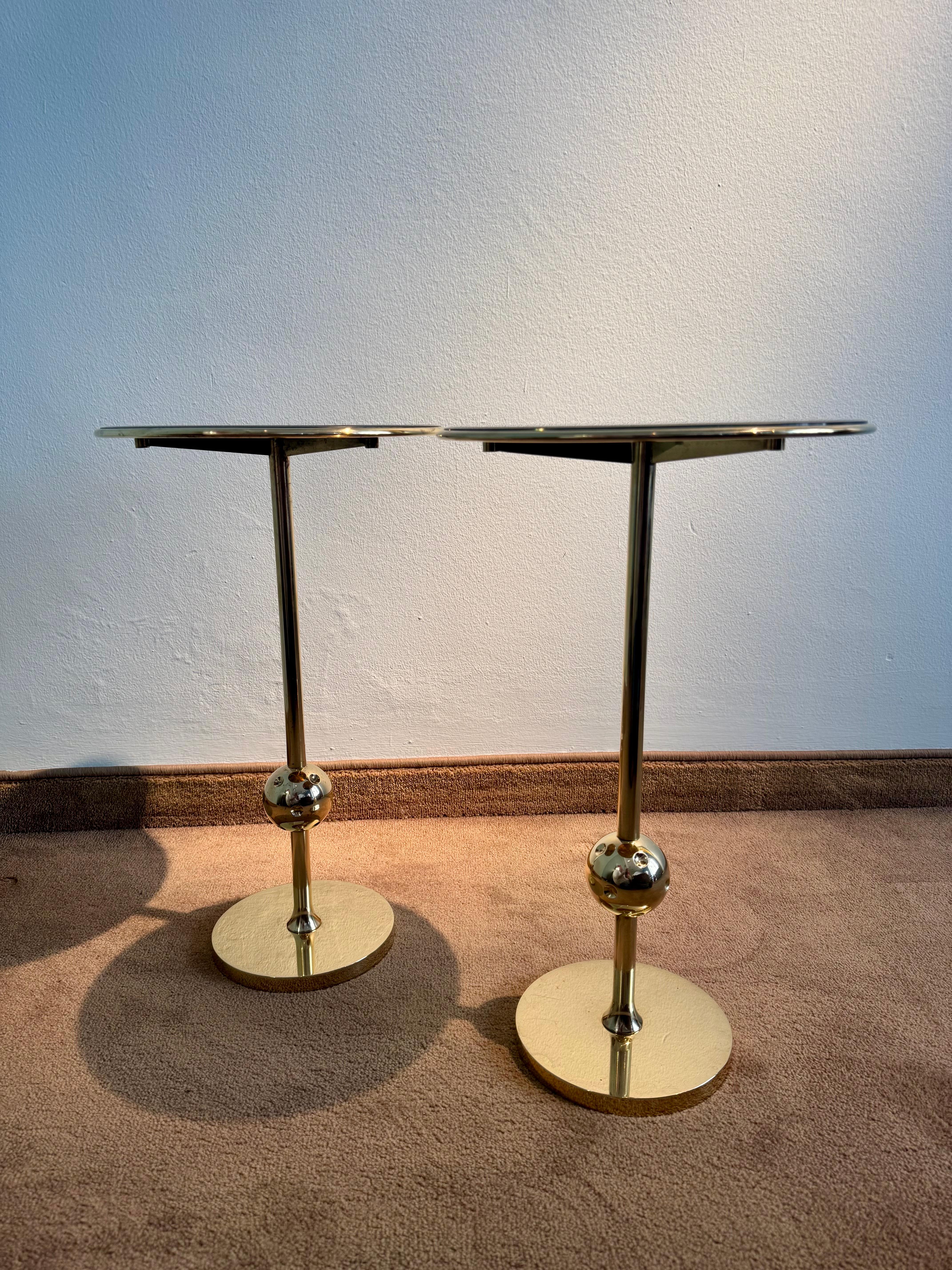 Brass Rarissima coppia di tavolini T1 di Osvaldo Borsani degli anni 50 For Sale