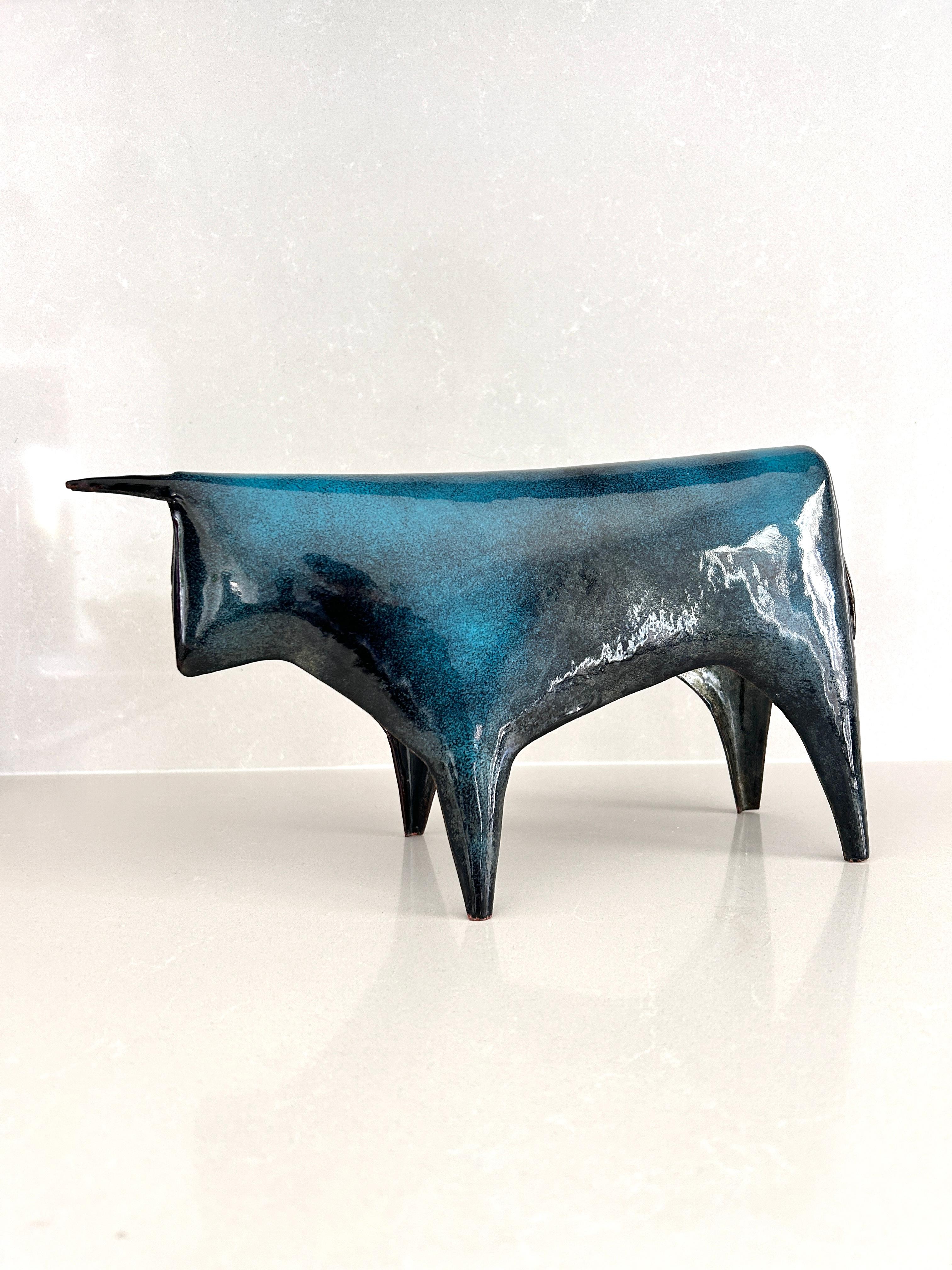 Very rare Taurus-shaped sculpture by Gio Ponti for De Poli, 1950s For Sale 1