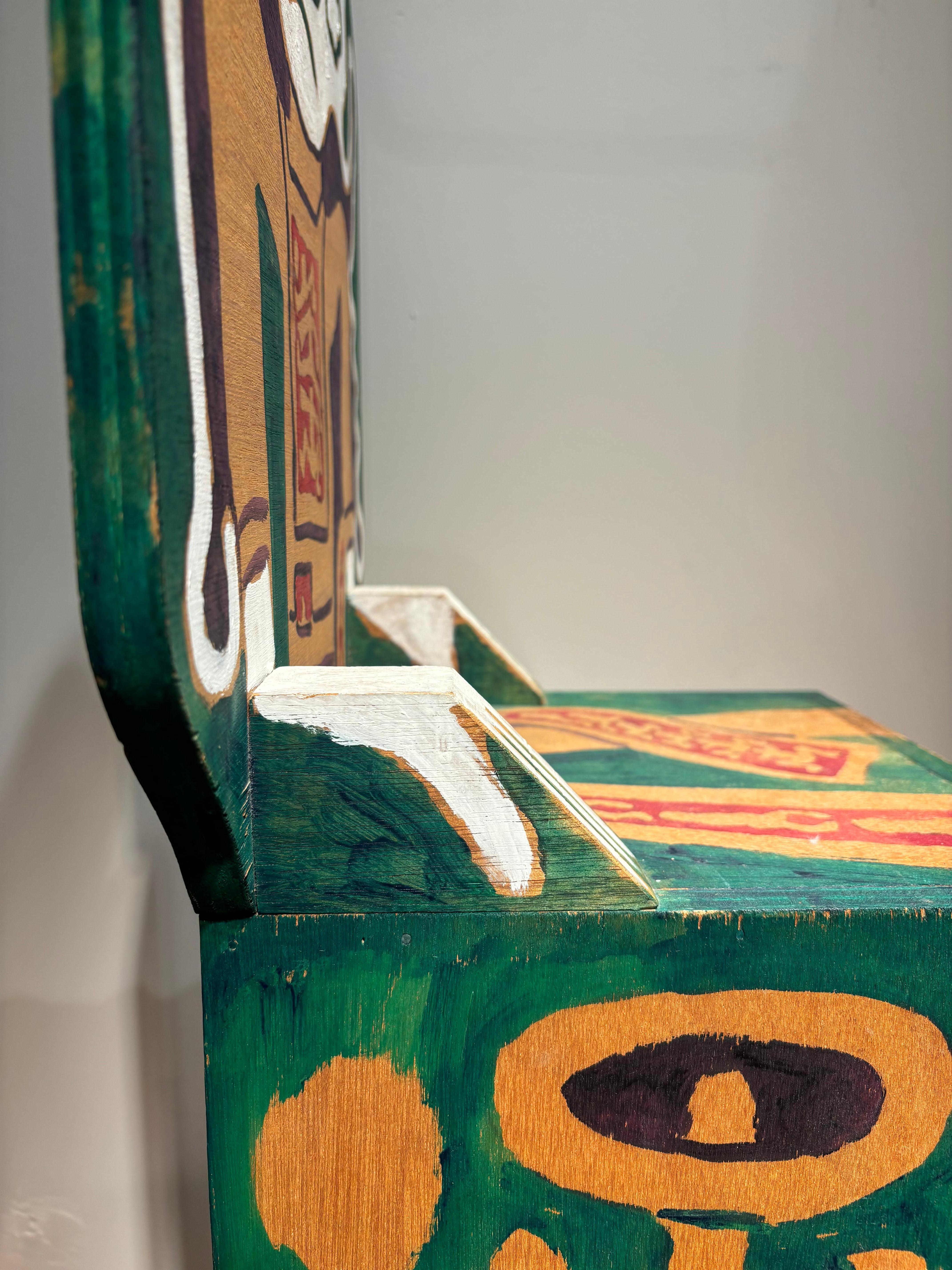 Chaise sculptée par Yvon Taillandier Excellent état - En vente à SAINT-OUEN-SUR-SEINE, FR