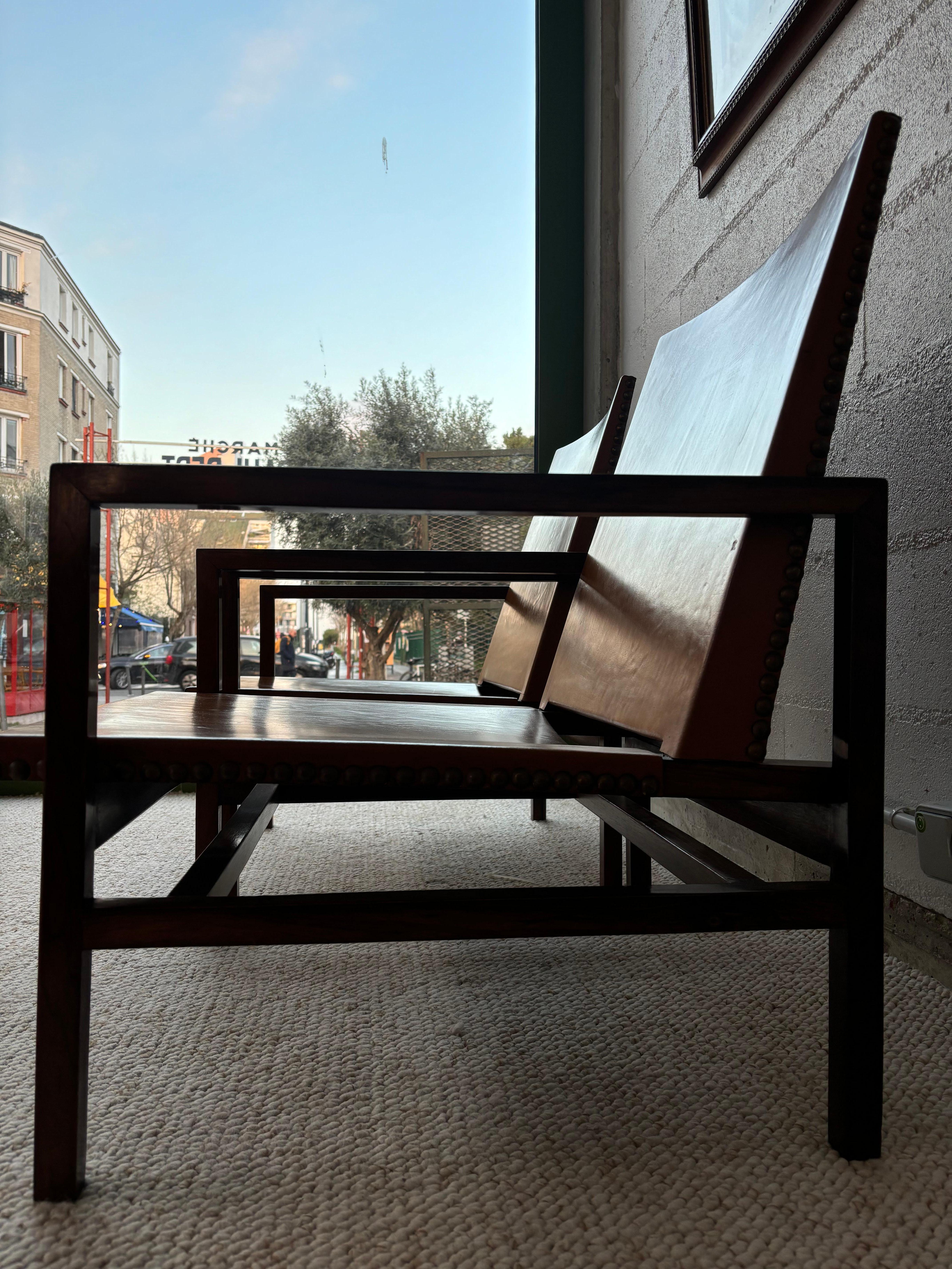 Rarissime paire de fauteuils par Joaquim Tenreiro en venta 5