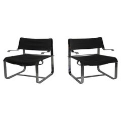Very rare  Armchairs model P100 Designed by Giovanni Offredi For Saporiti