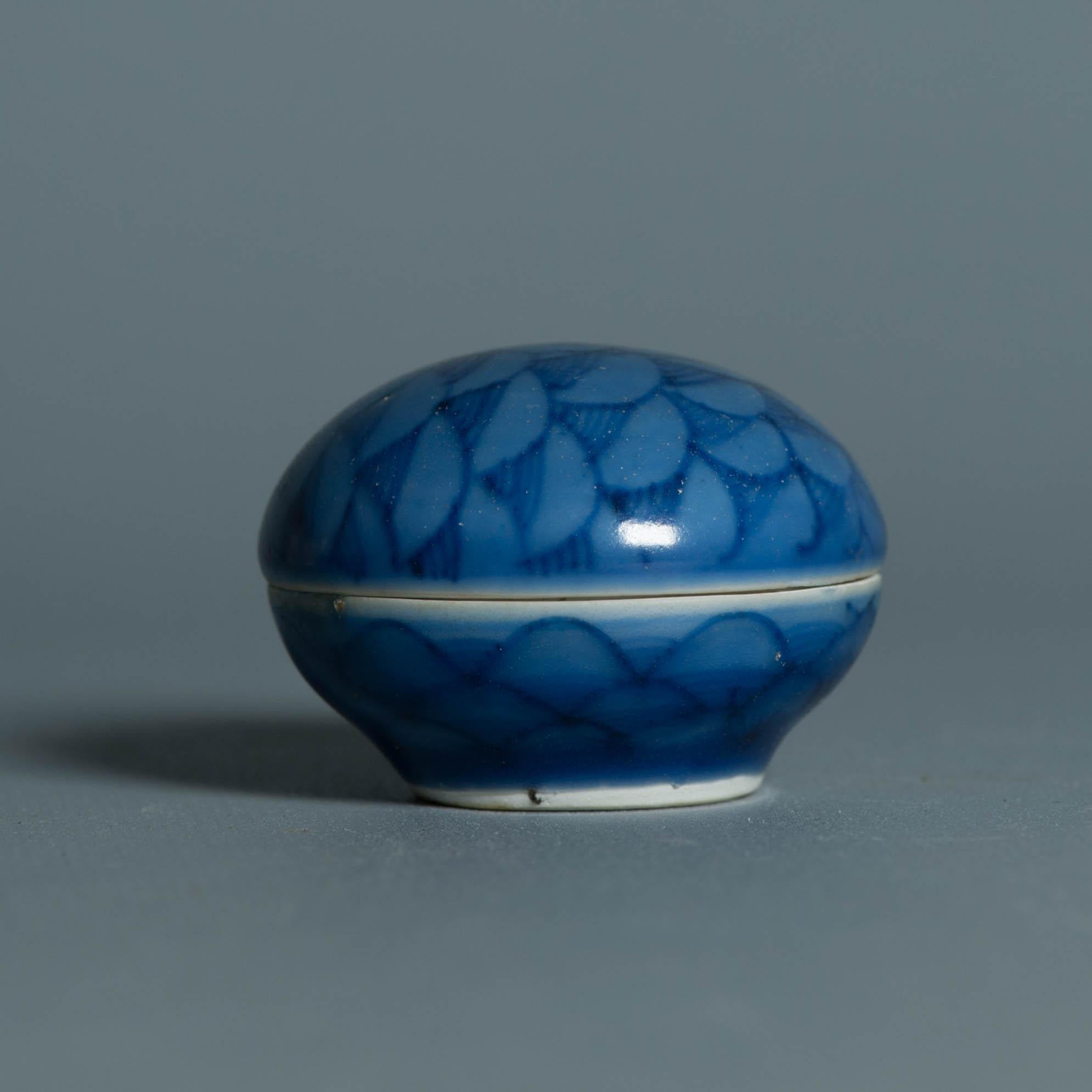 Rarität 17C kleine chinesische Porzellan 'Hatcher Cargo' blau und weiß Box Christies im Angebot 1