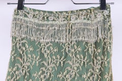 RARITY! Dolce & Gabbana Couture Embroidered Fringed Skirt 1990s-2000s