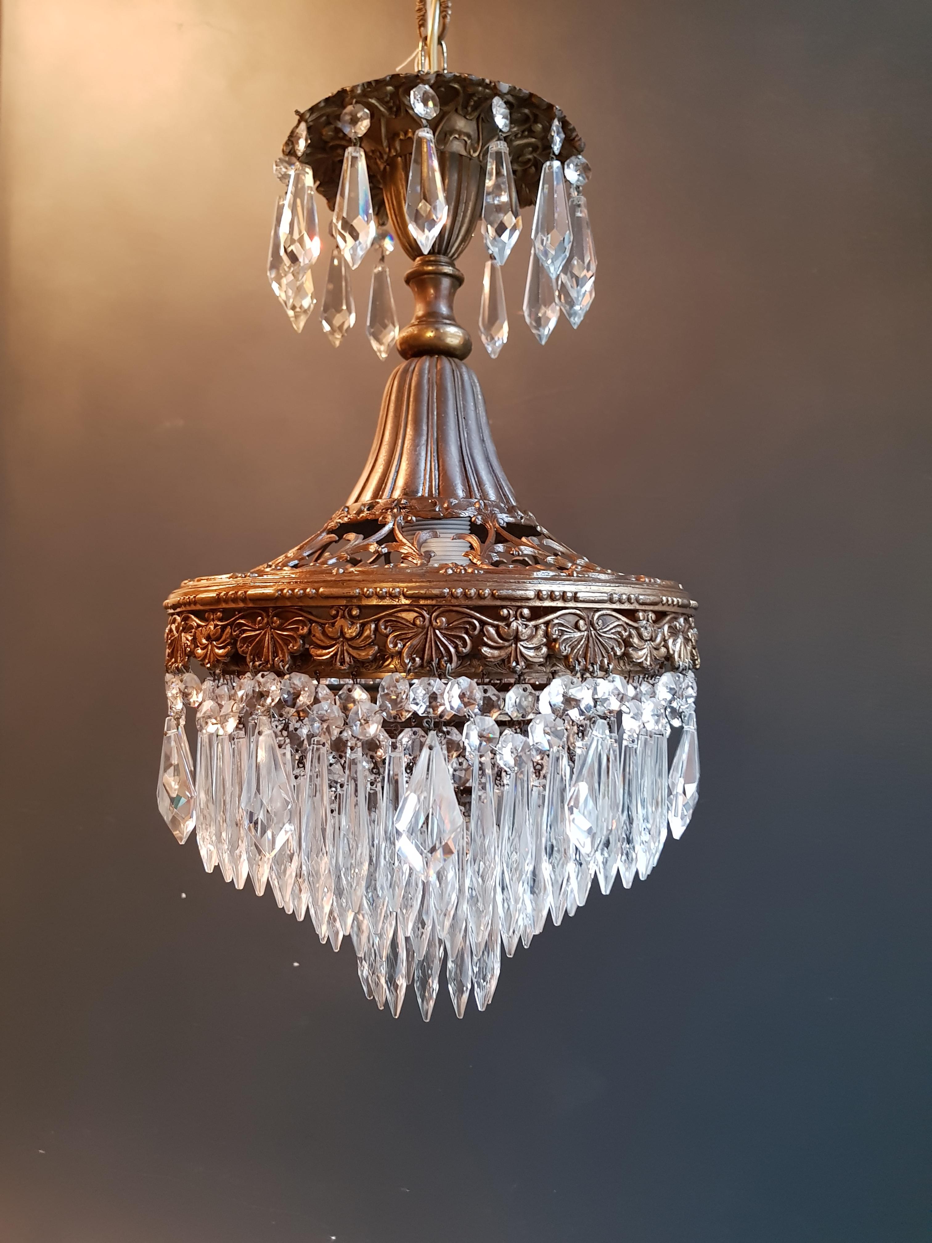 Rarity Fine Chandelier Crystal Lustre Ceiling Lamp Hall Antique Art Nouveau WoW im Zustand „Gut“ in Berlin, DE