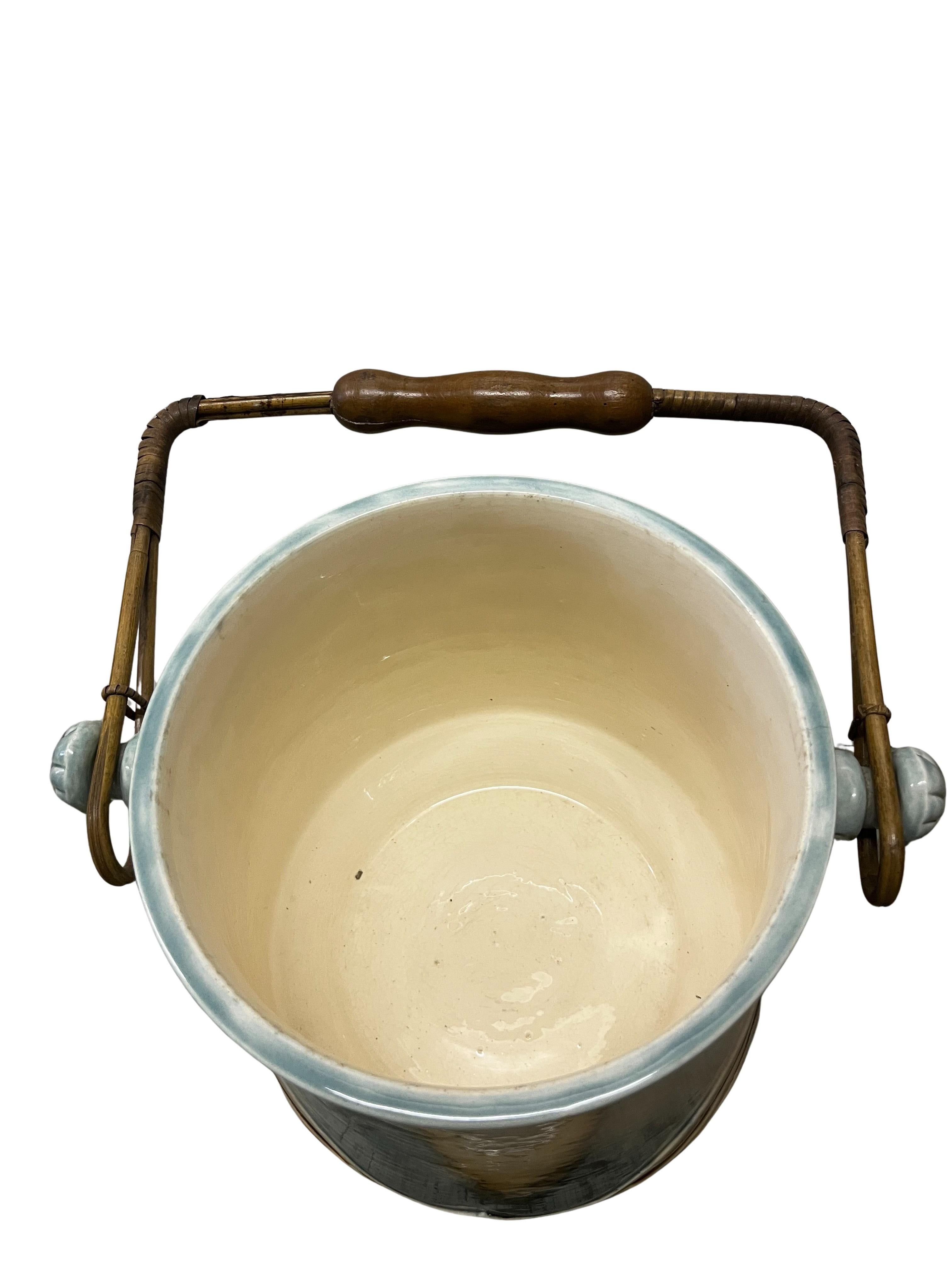 Rareté : accessoires de pêche, seau à poisson, céramique, 1900, Znojmo Znaim, Rép. tchèque en vente 6