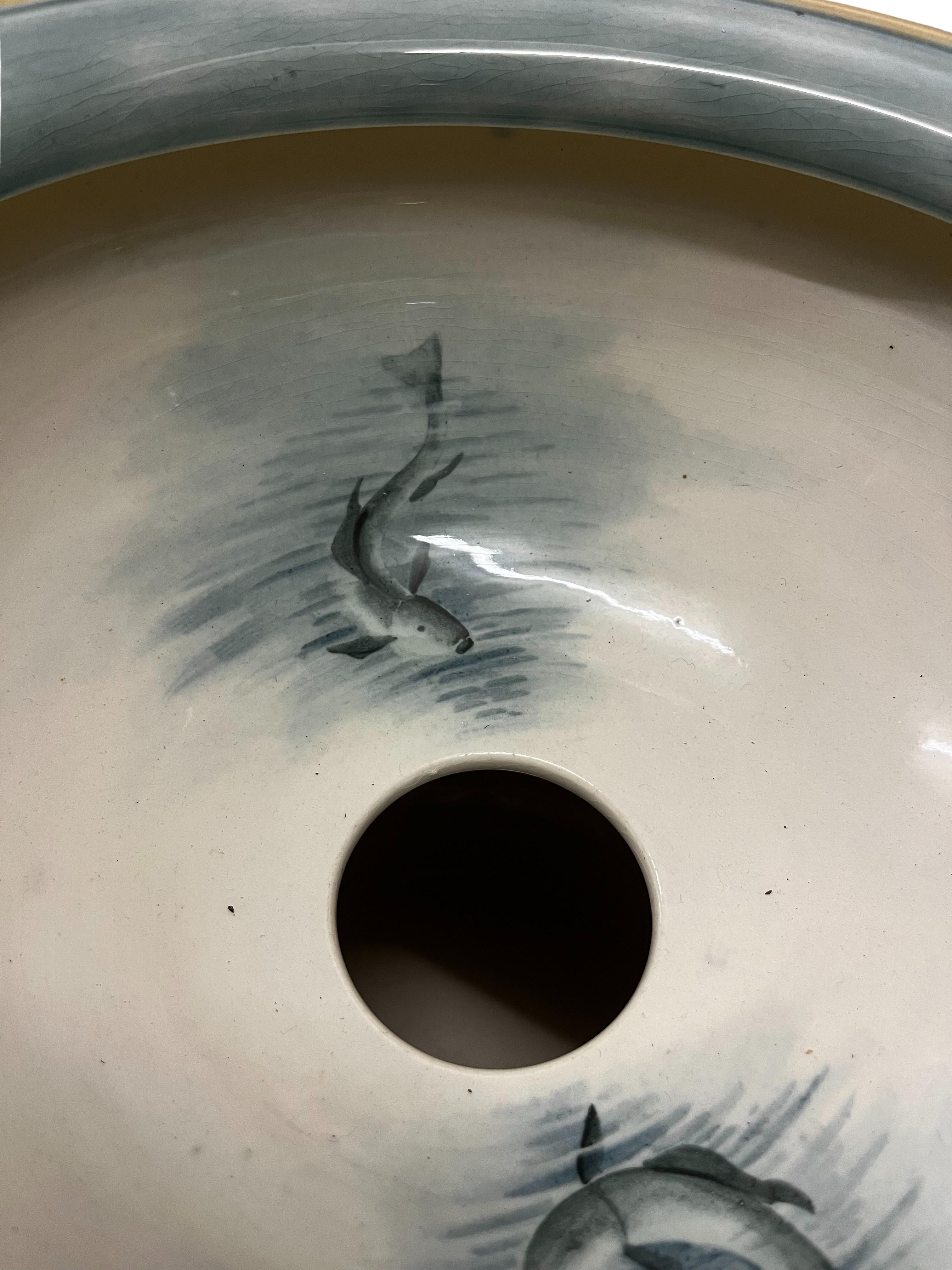 Rareté : accessoires de pêche, seau à poisson, céramique, 1900, Znojmo Znaim, Rép. tchèque en vente 7