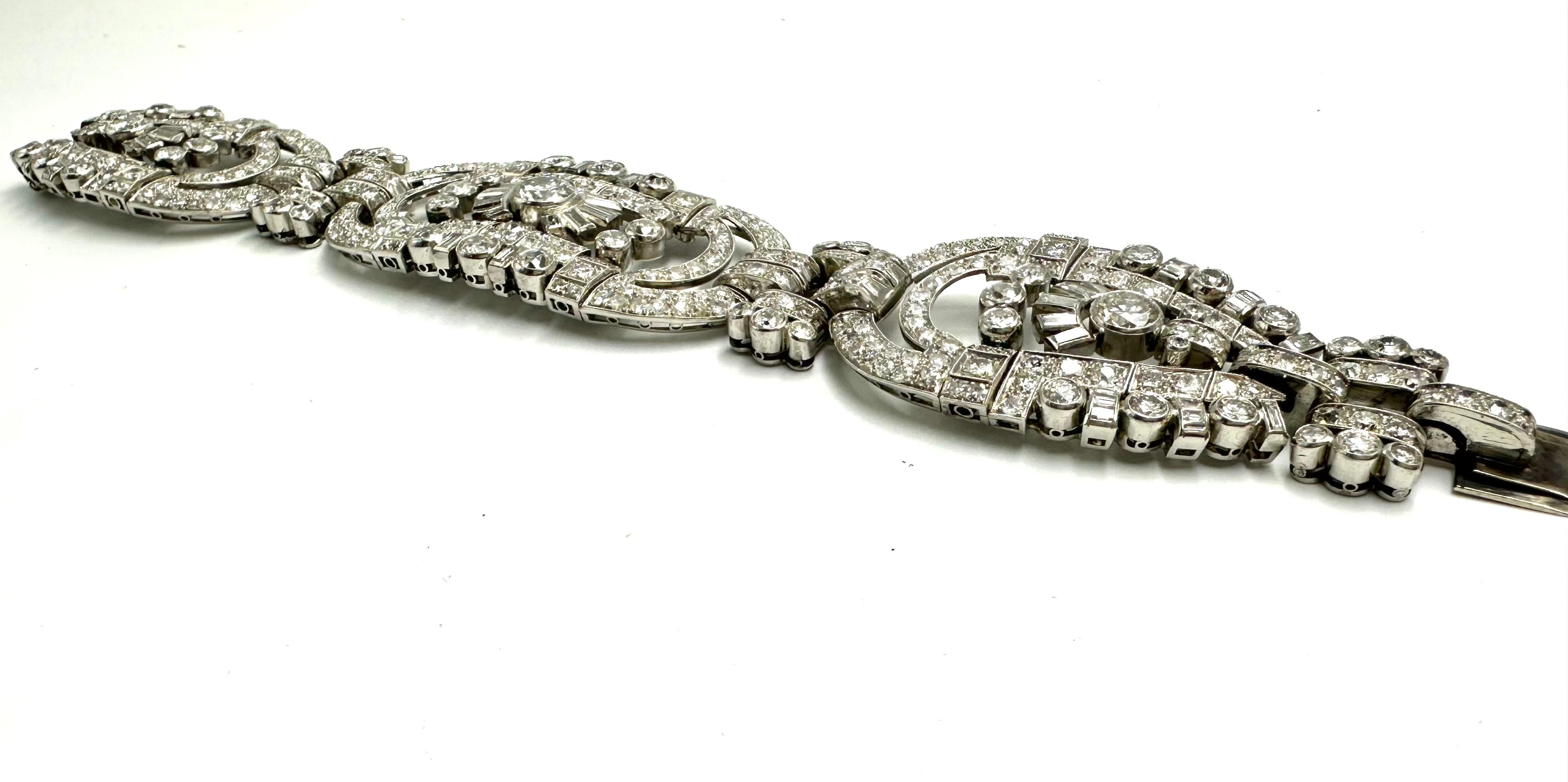 Women's Raro bracciale art deco con diamanti, oltre 28 ct. Impero Austroungarico For Sale