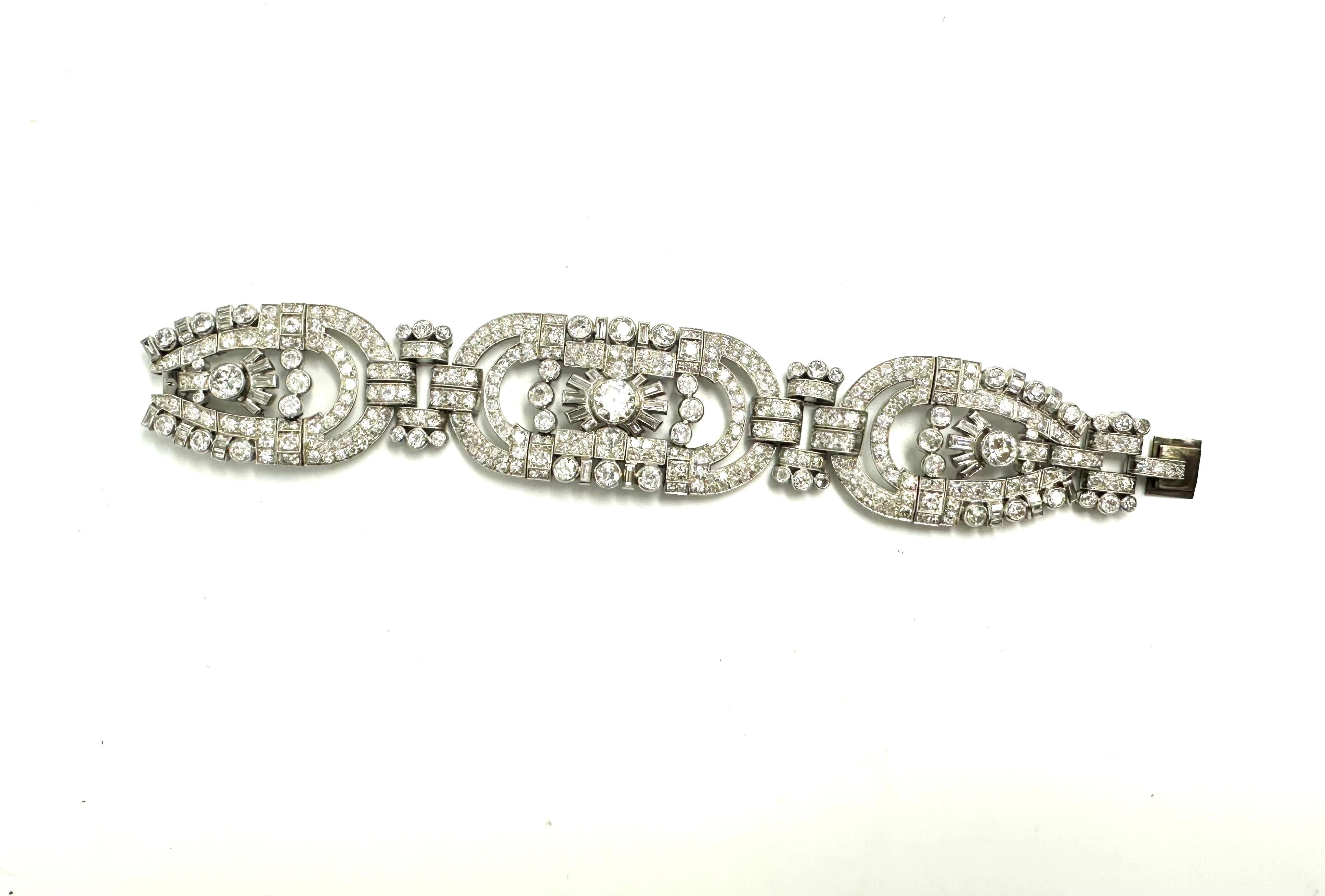 Raro bracciale art deco con diamanti, oltre 28 ct. Impero Austroungarico For Sale 1