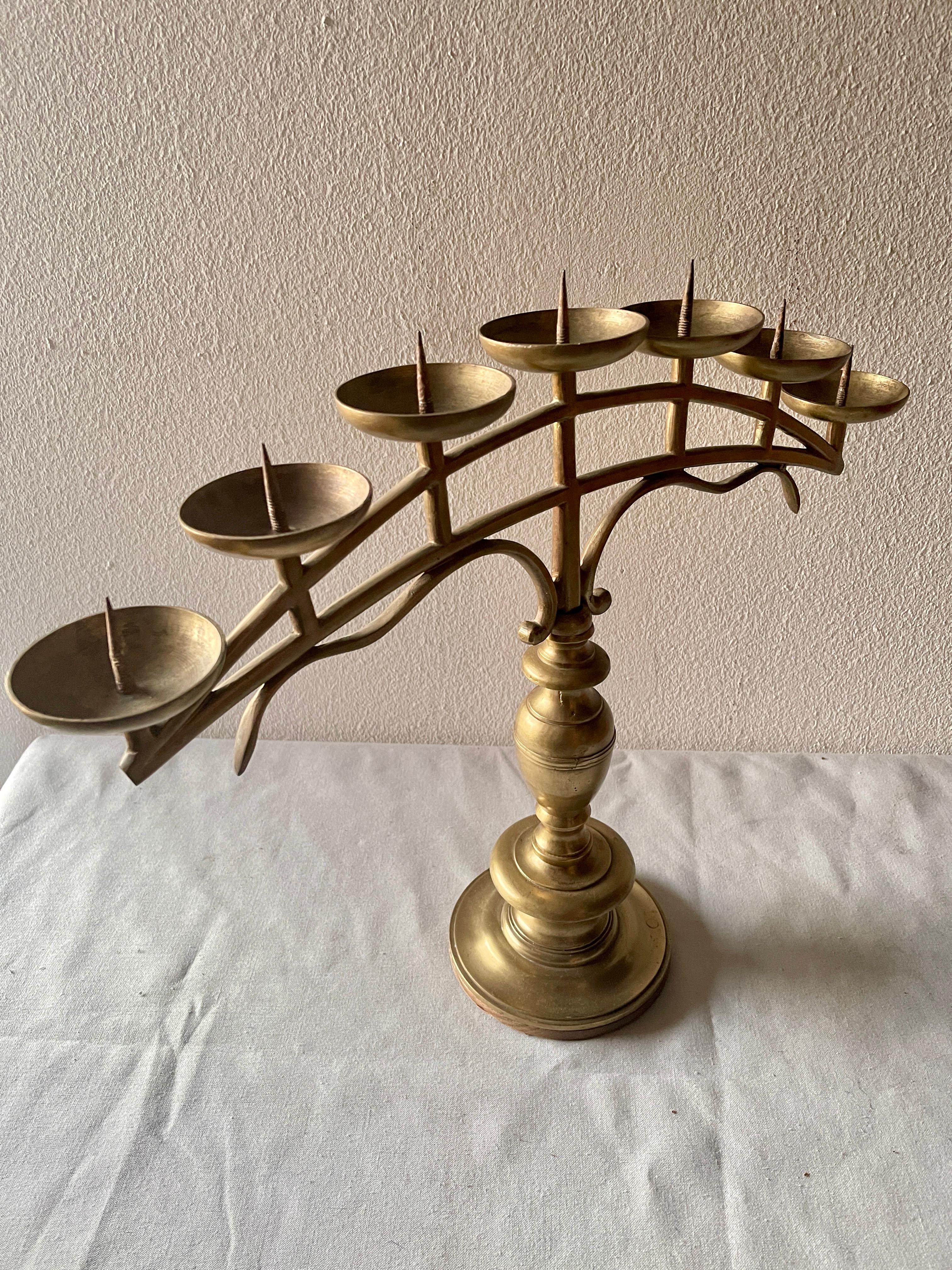 Rare candélabre italien antique à 7 flammes en vente 2