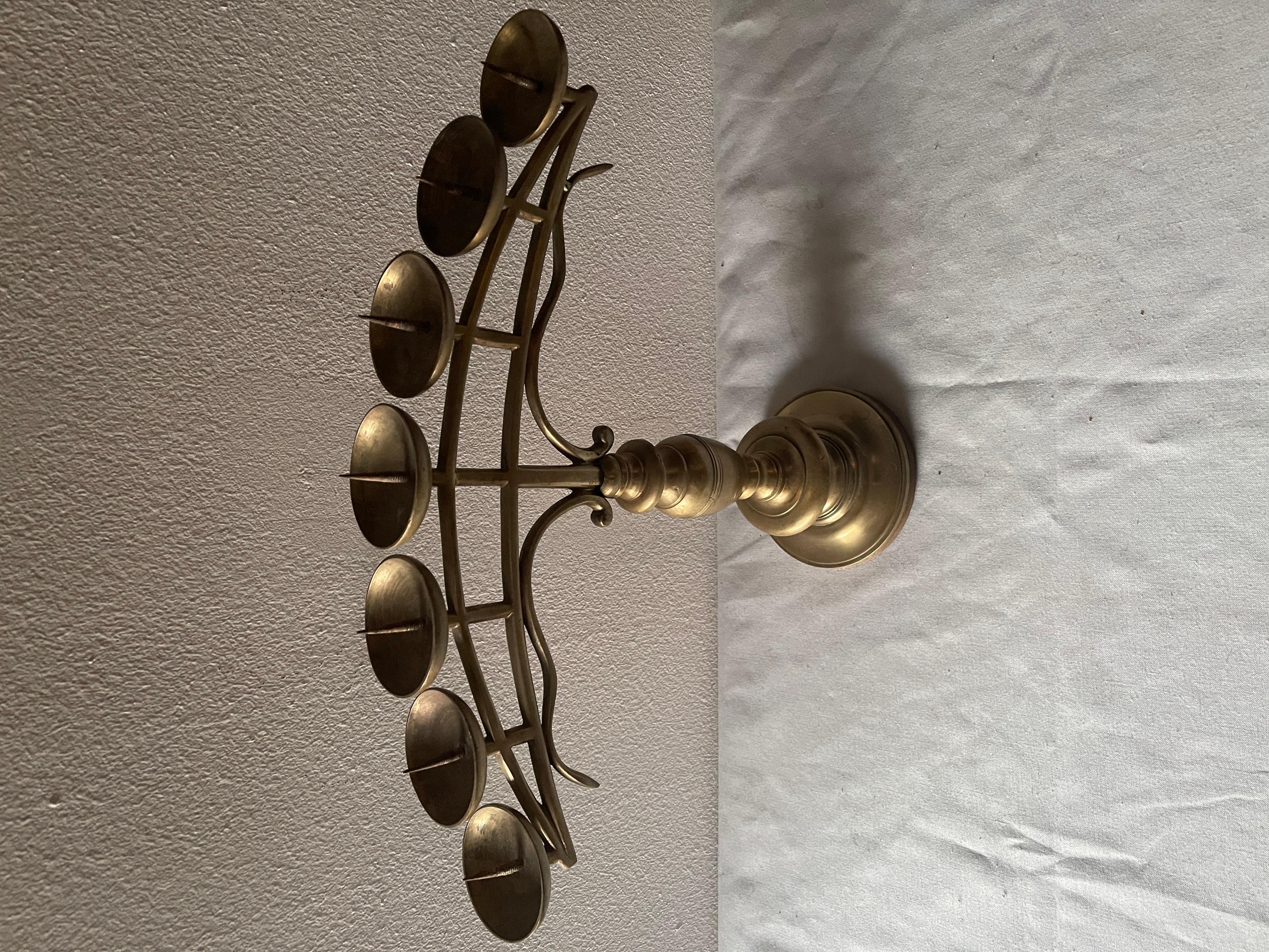 Autre Rare candélabre italien antique à 7 flammes en vente